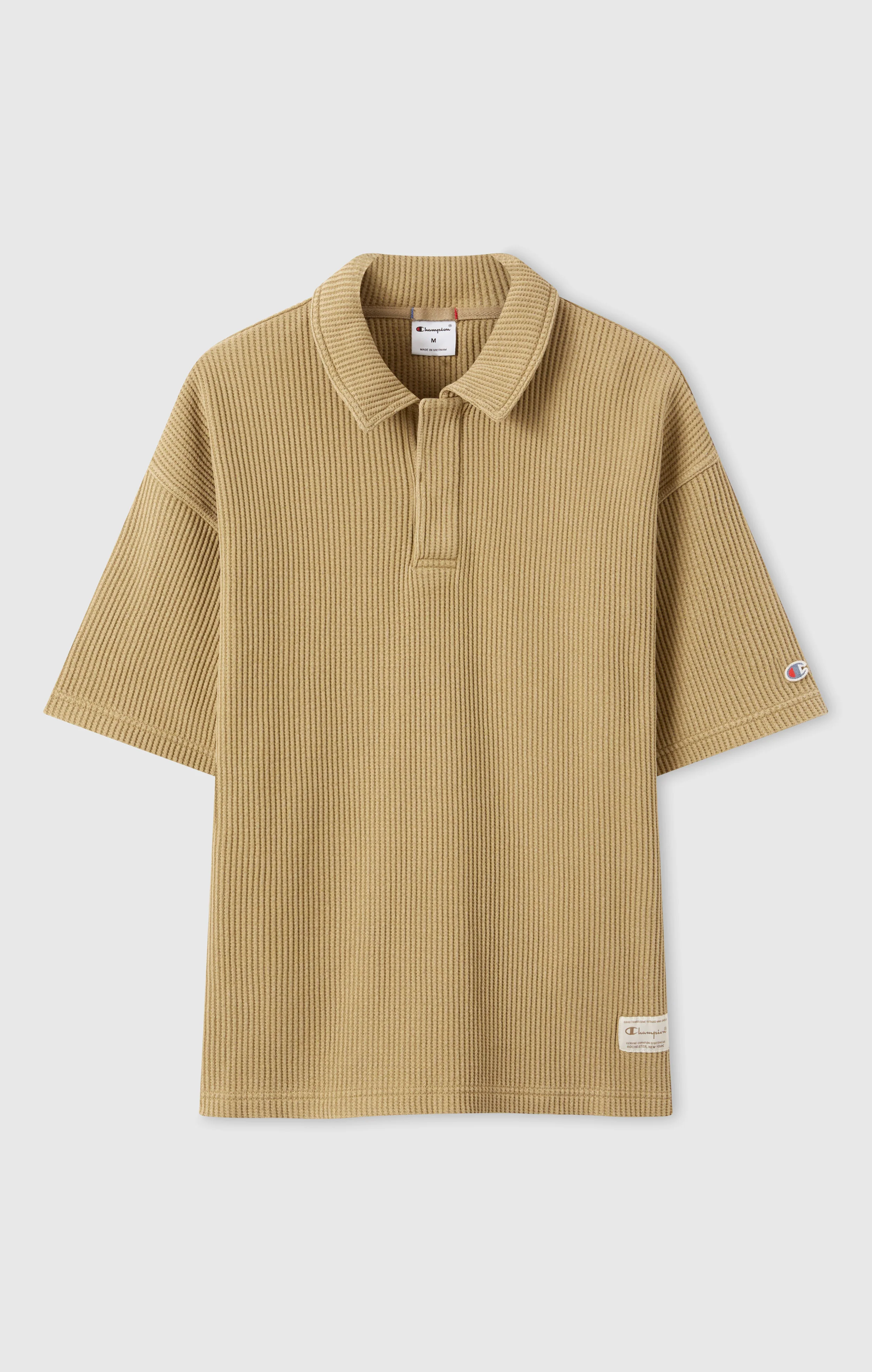 Men’s Washed Waffle Polo Shirt - Image 5