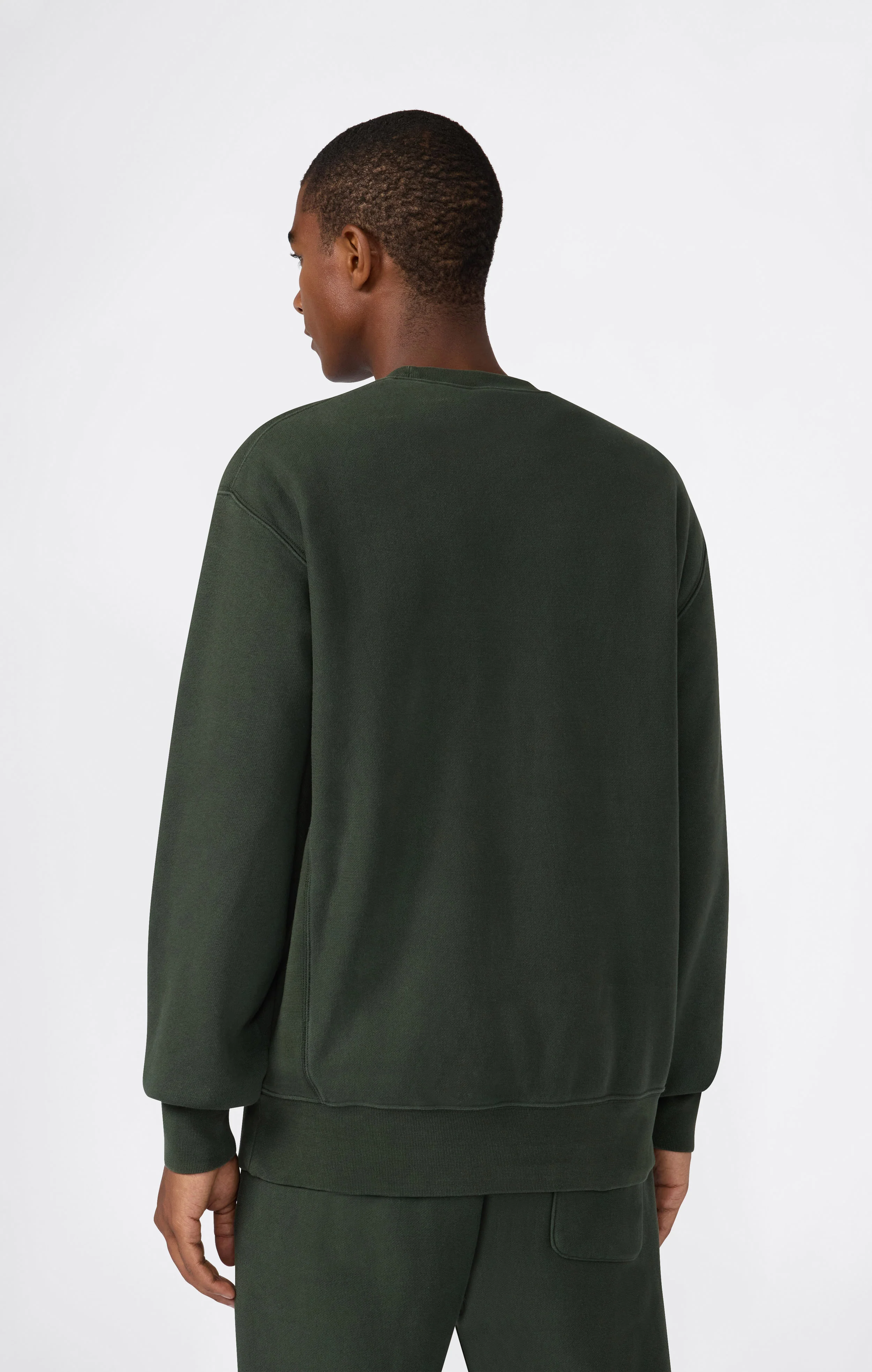 Men’s Heavyweight  Crewneck Sweatshirt with Brushed Fleece Interior Reverse Weave - Image 3