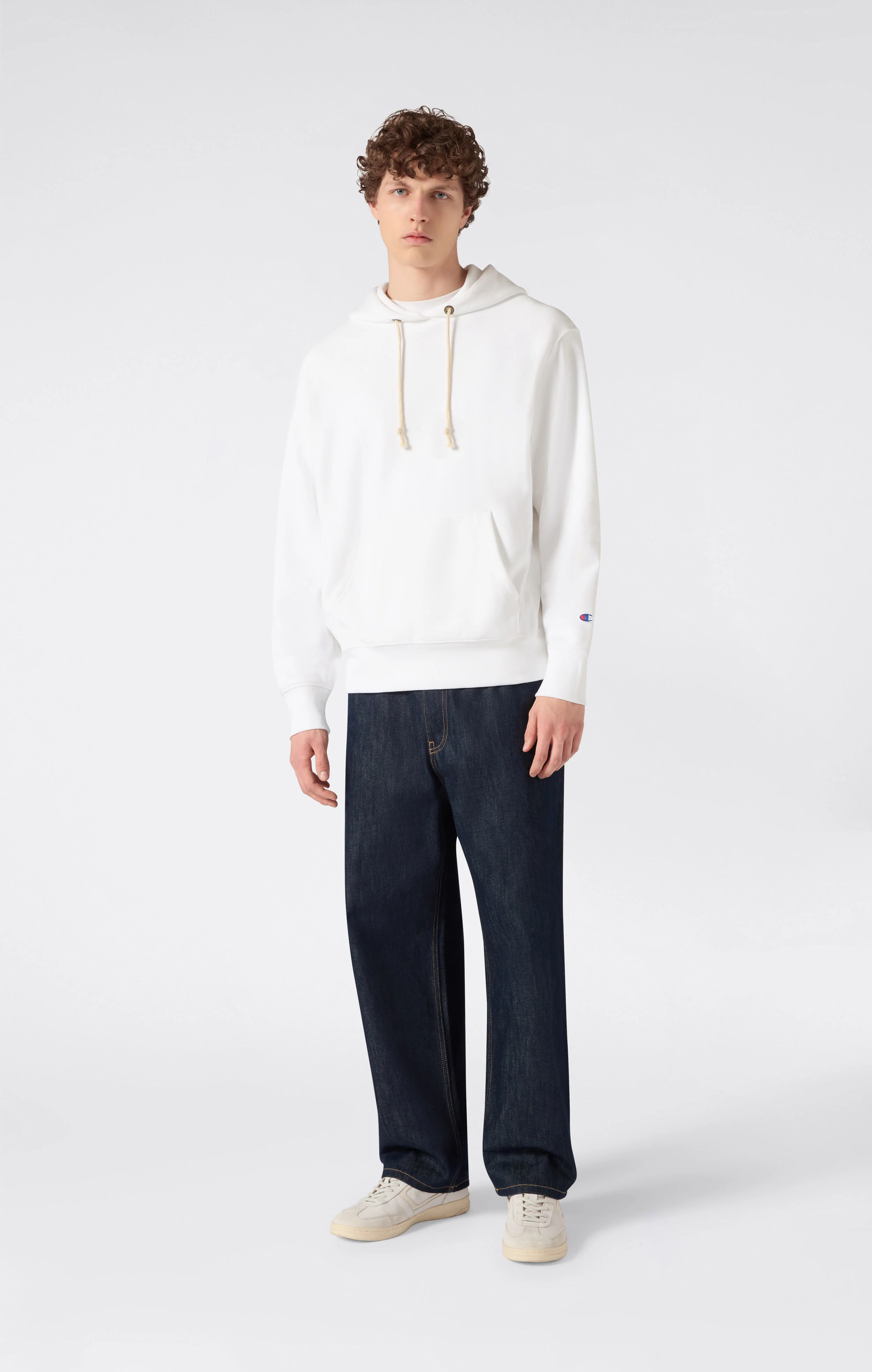 Men’s Lightweight Hooded Sweatshirt Reverse Weave - Image 2