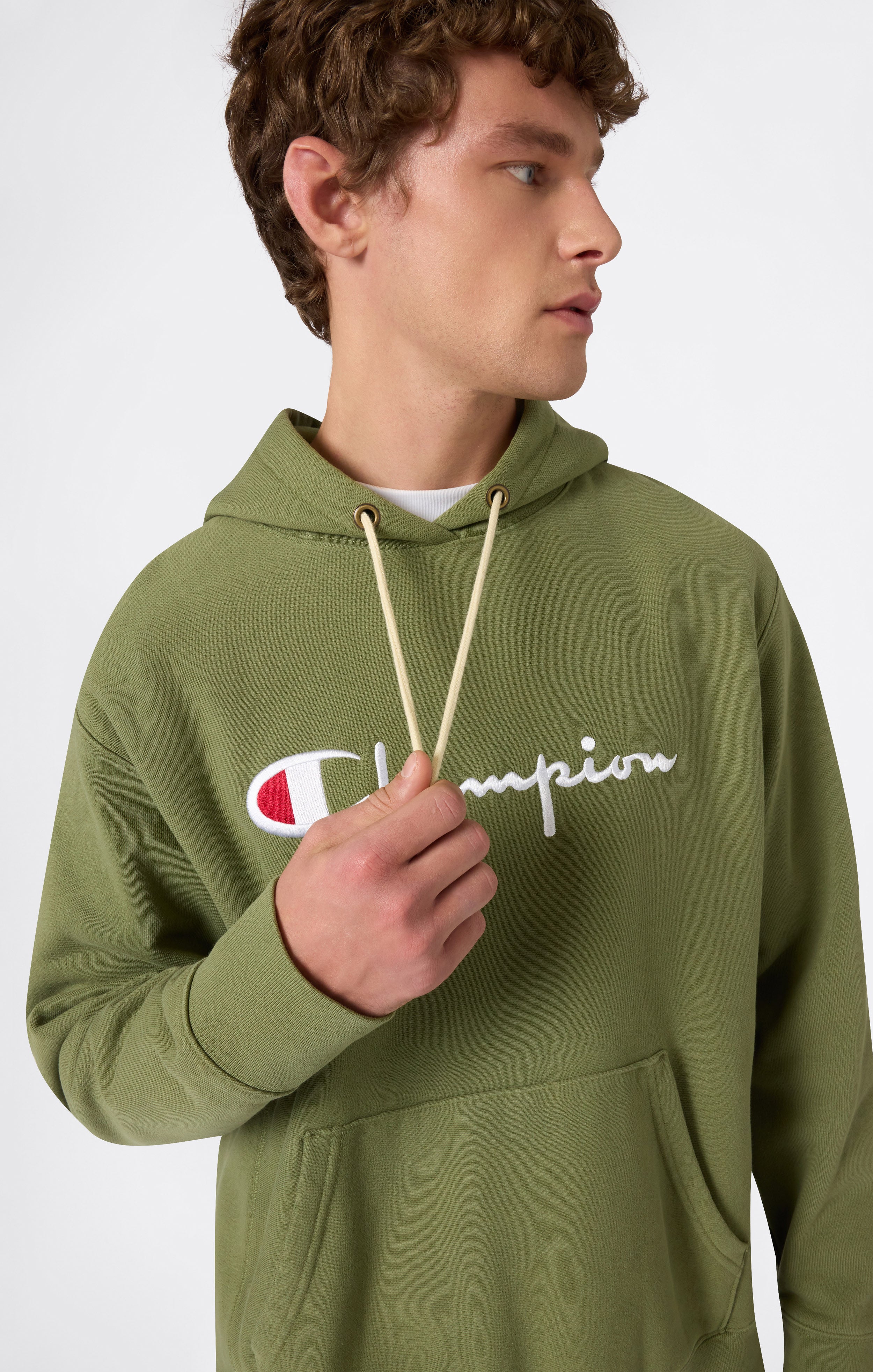 Reverse Weave Men's Loose Fit Hoodie - Image 2
