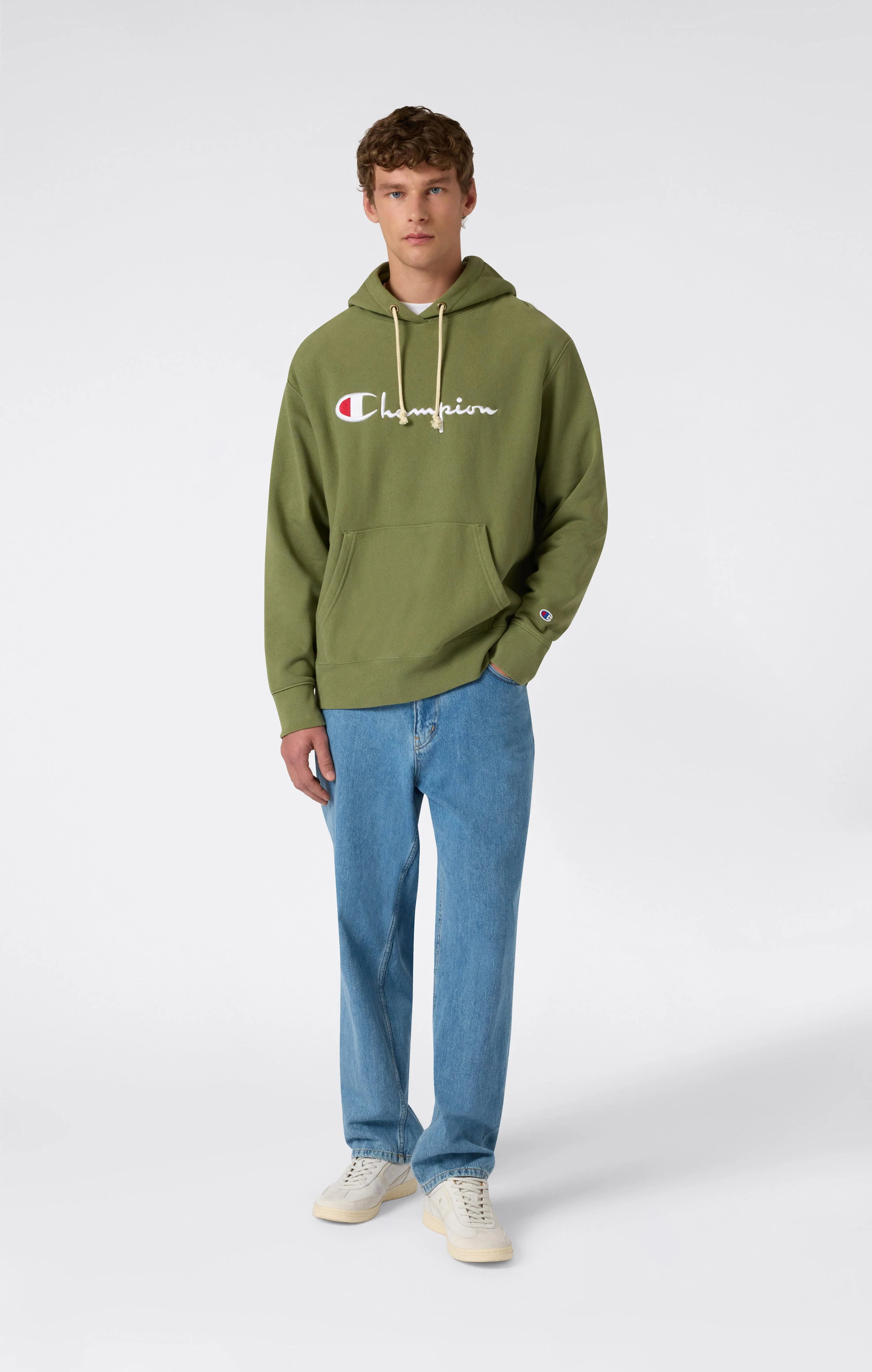 Reverse Weave Men's Loose Fit Hoodie - Image 4