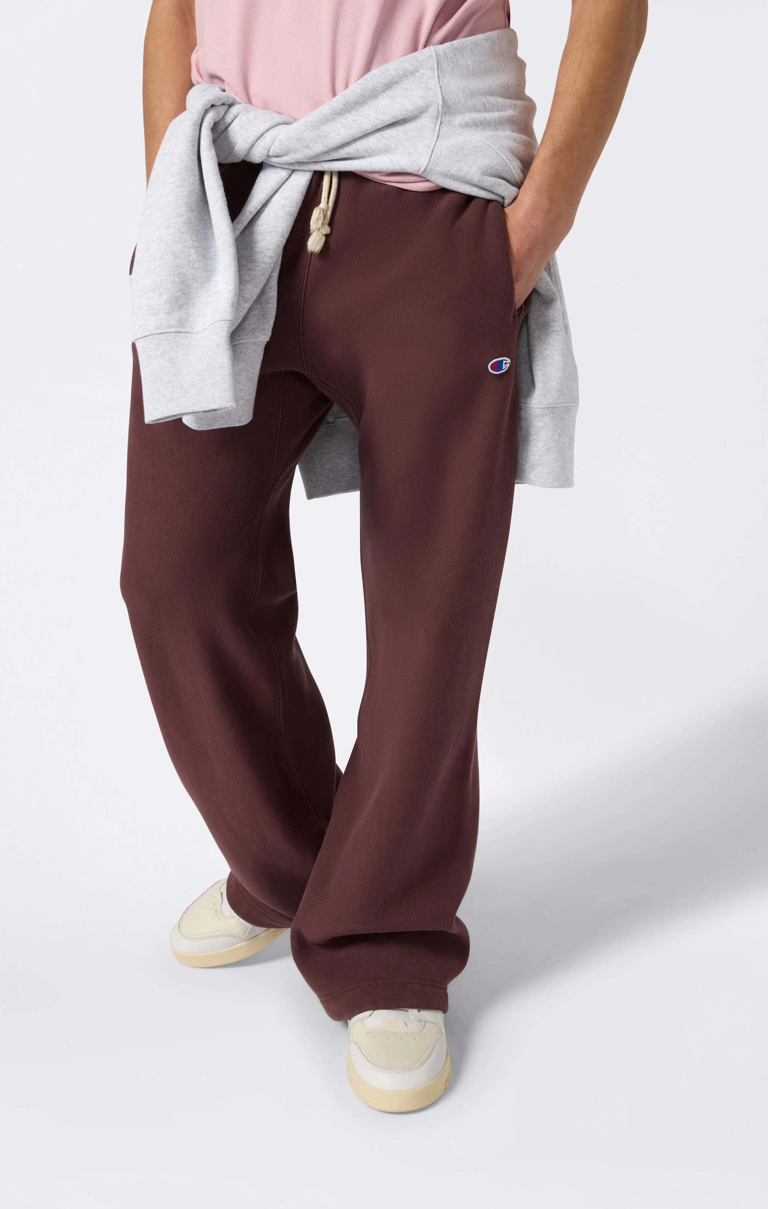 Men’s Heavyweight Wide-Leg Fleece Jogger Pants Reverse Weave - Image 5