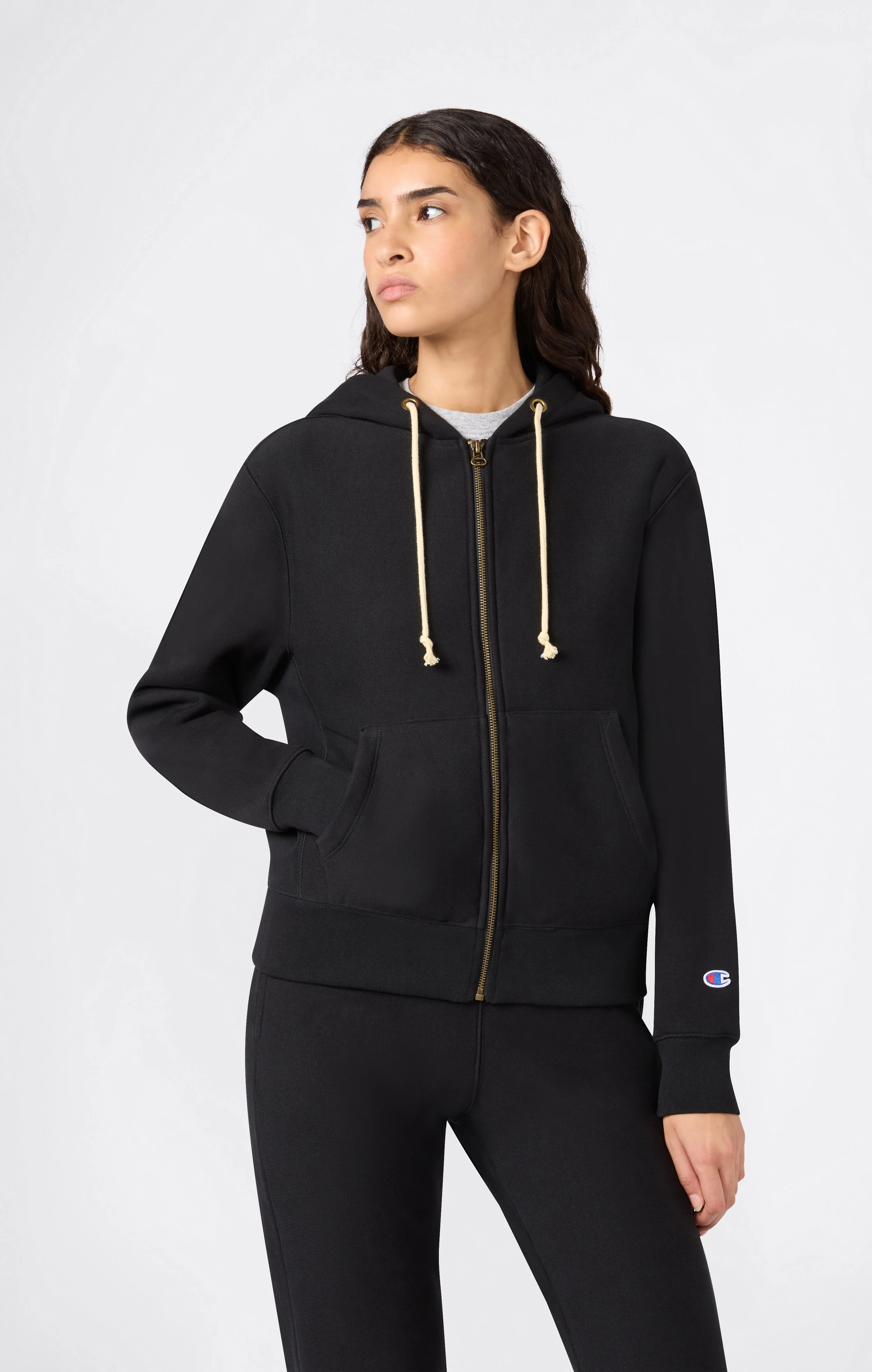 Women’s Heavyweight Full-Zip Fleece Hoodie Reverse Weave - Image 5