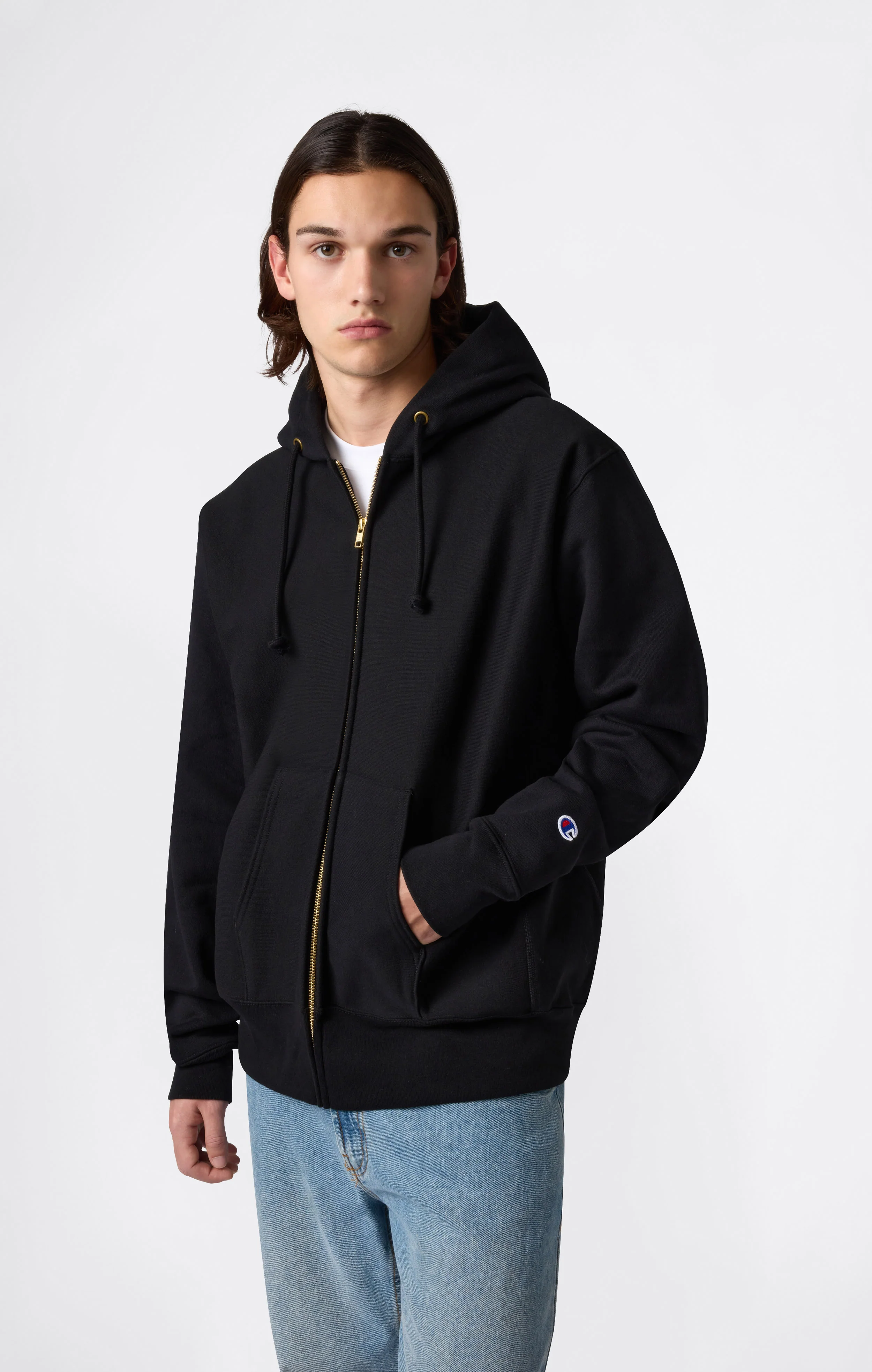 Men's Fleece Reverse Weave Zip Hooded Sweatshirt Made in USA