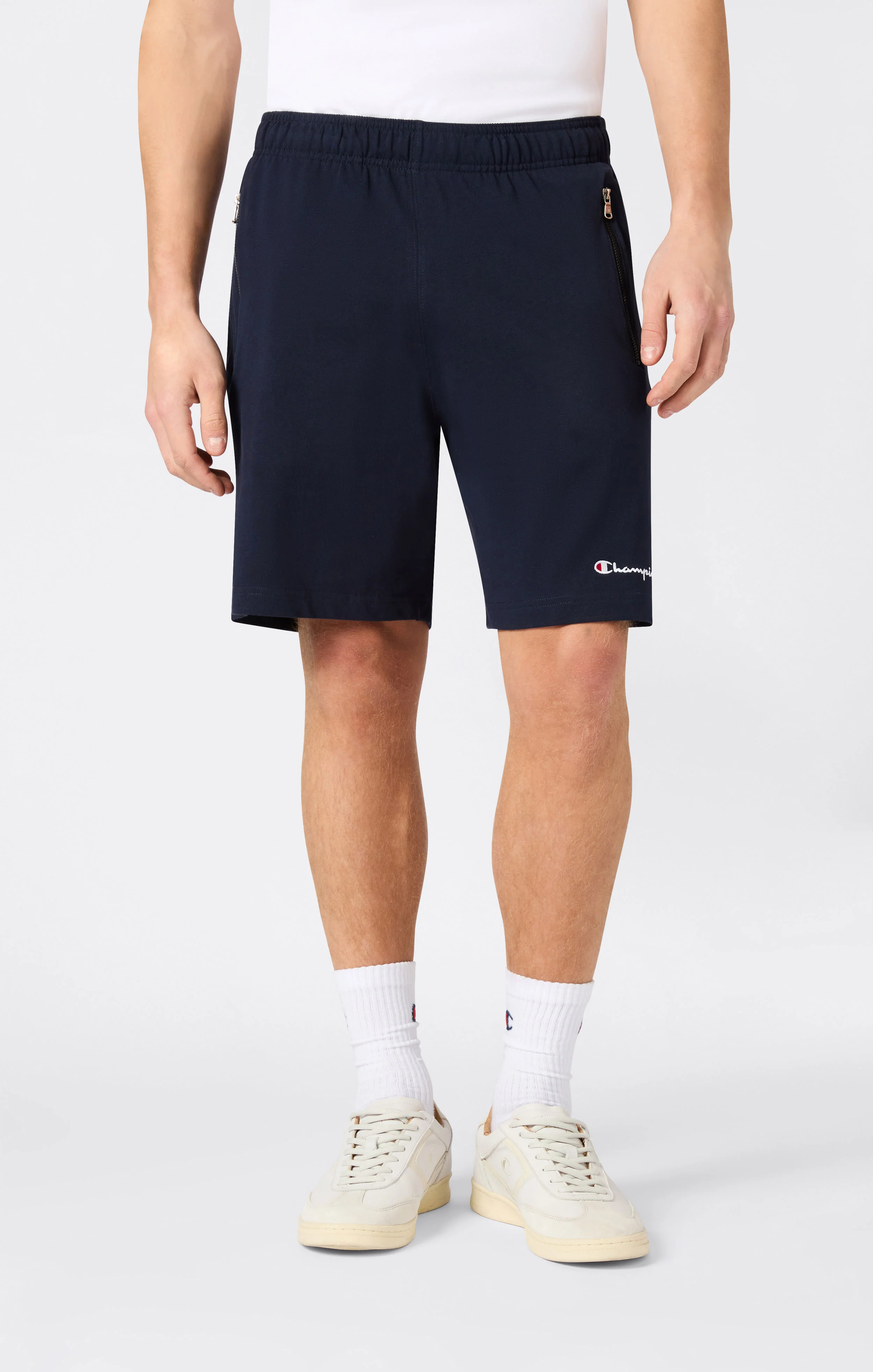 Slim Fit Men's Bermuda Light Shorts with Zip Pockets Icons