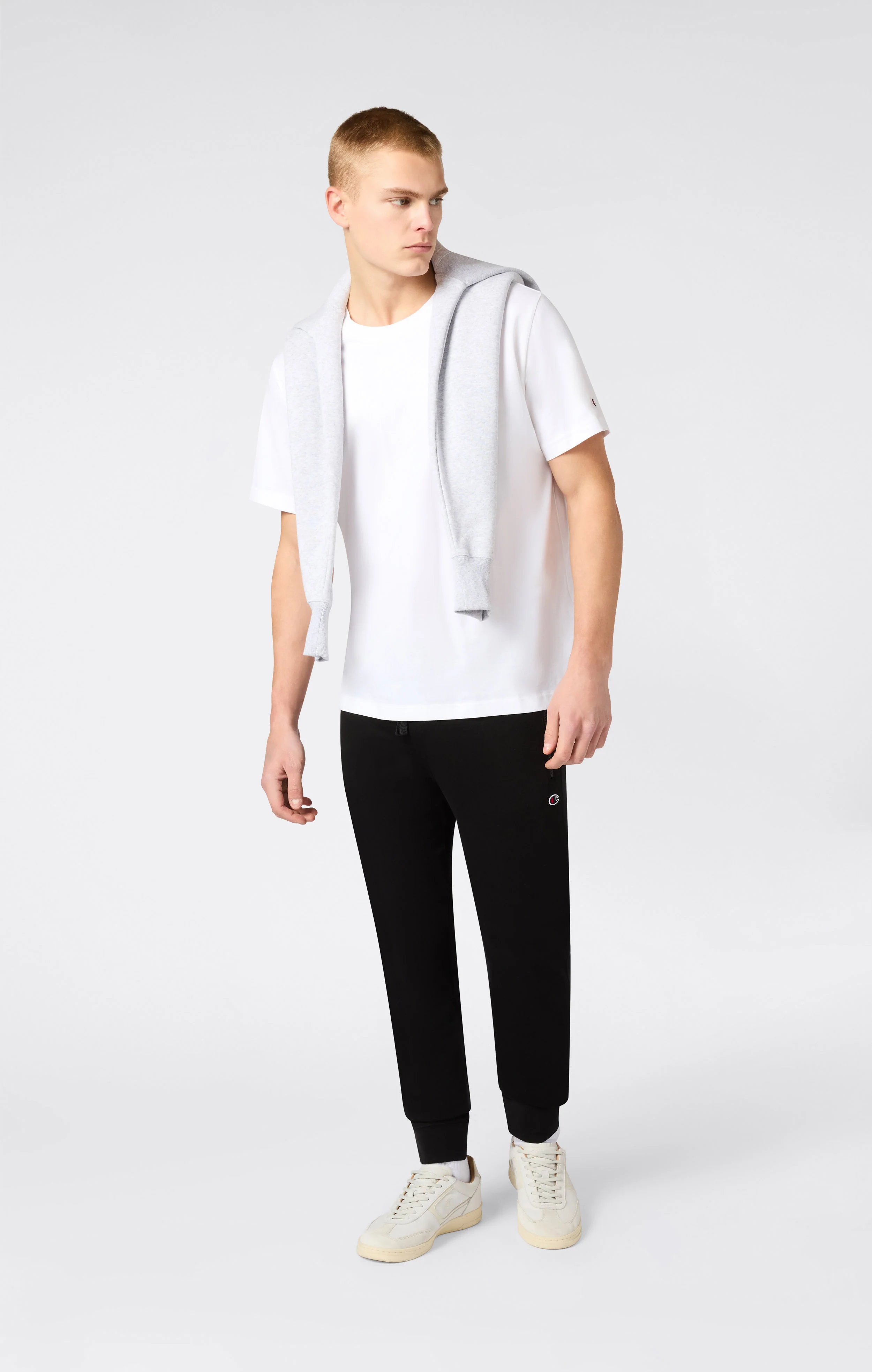 Slim Fit Men's Light Rib Cuff Pants with Zip Pockets Icons - Image 2