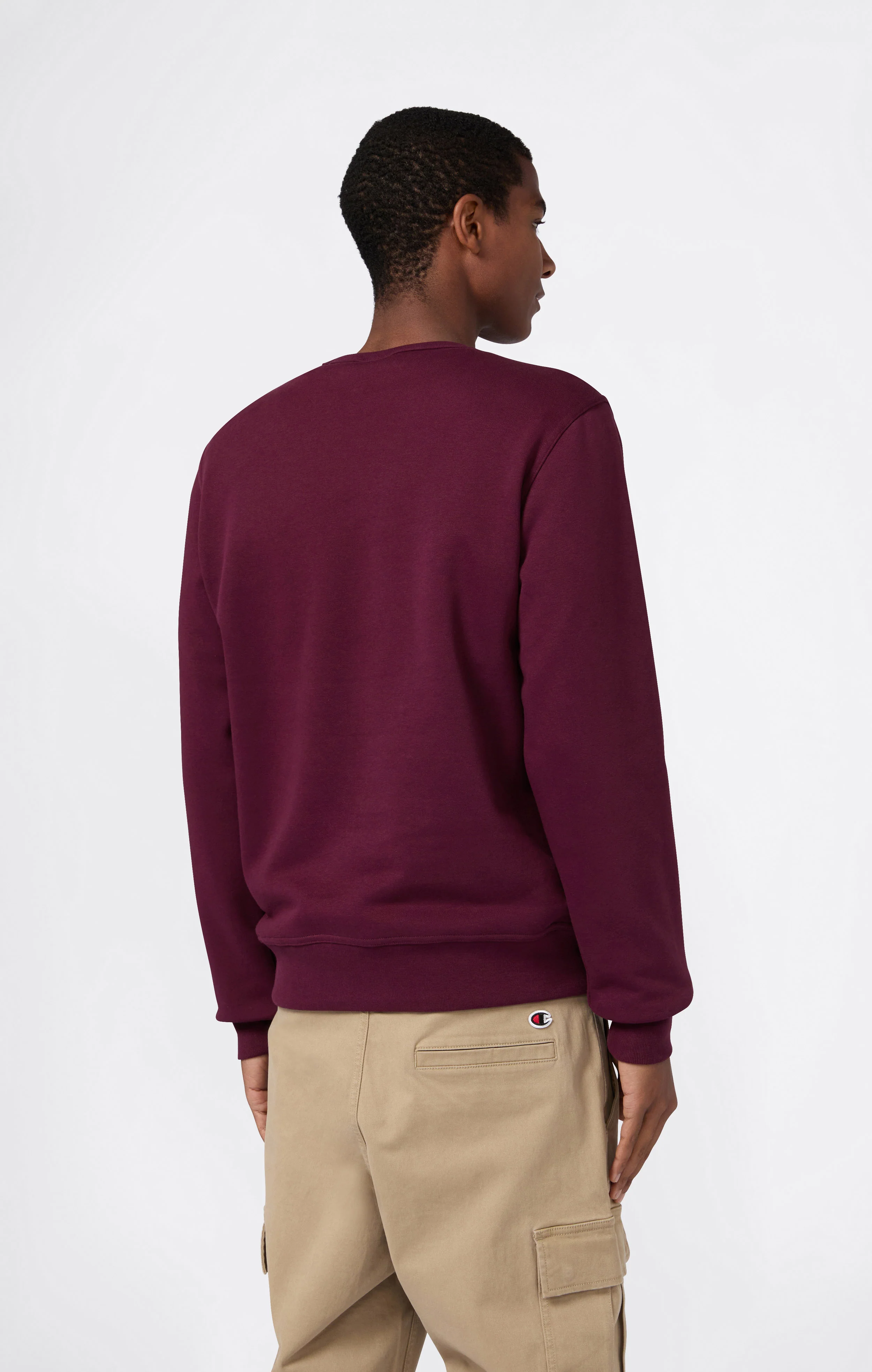Men’s Fleece Crewneck Sweatshirt with Big Embroidered Logo Icons - Image 5