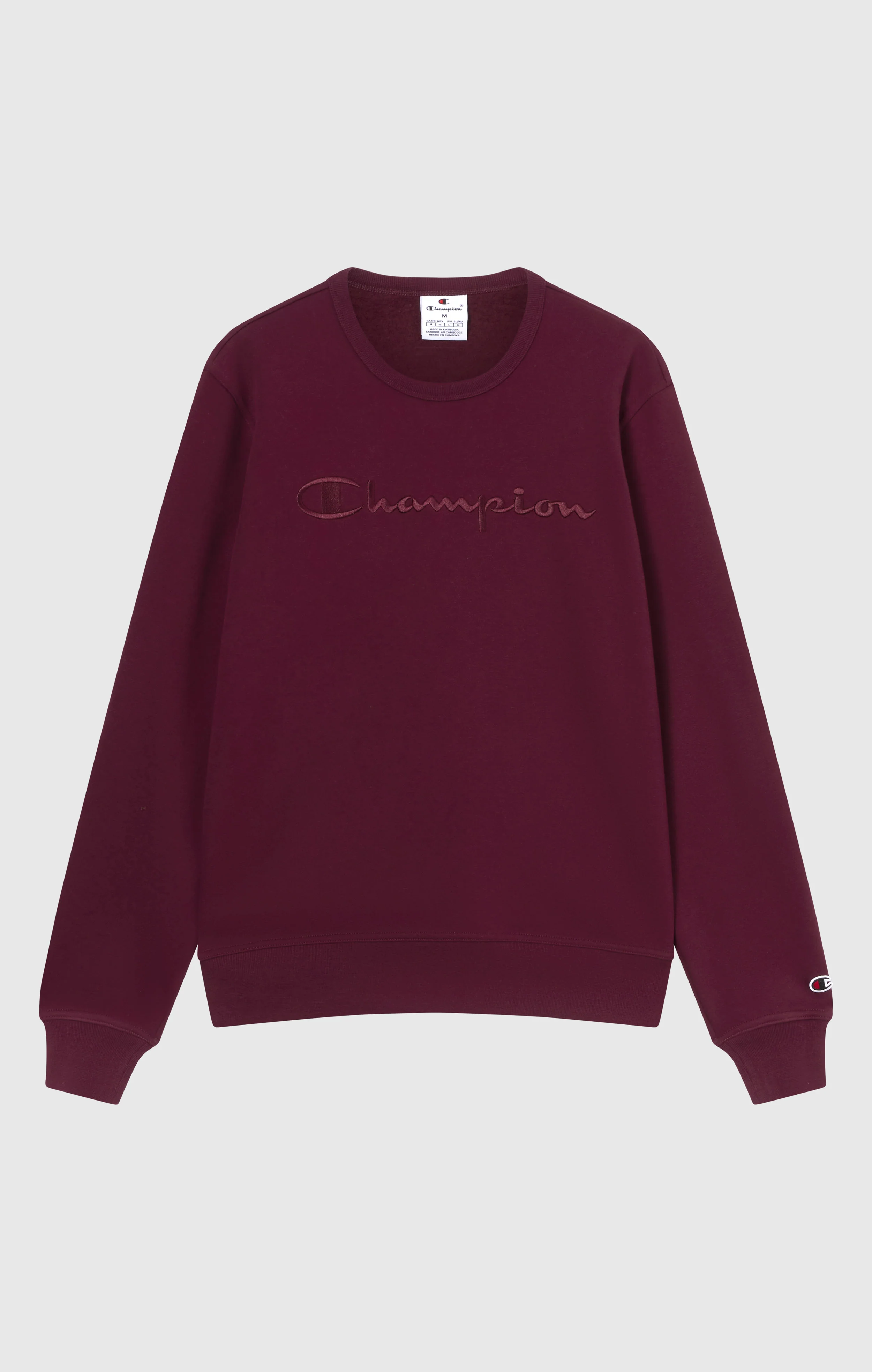 Men’s Fleece Crewneck Sweatshirt with Big Embroidered Logo Icons - Image 6