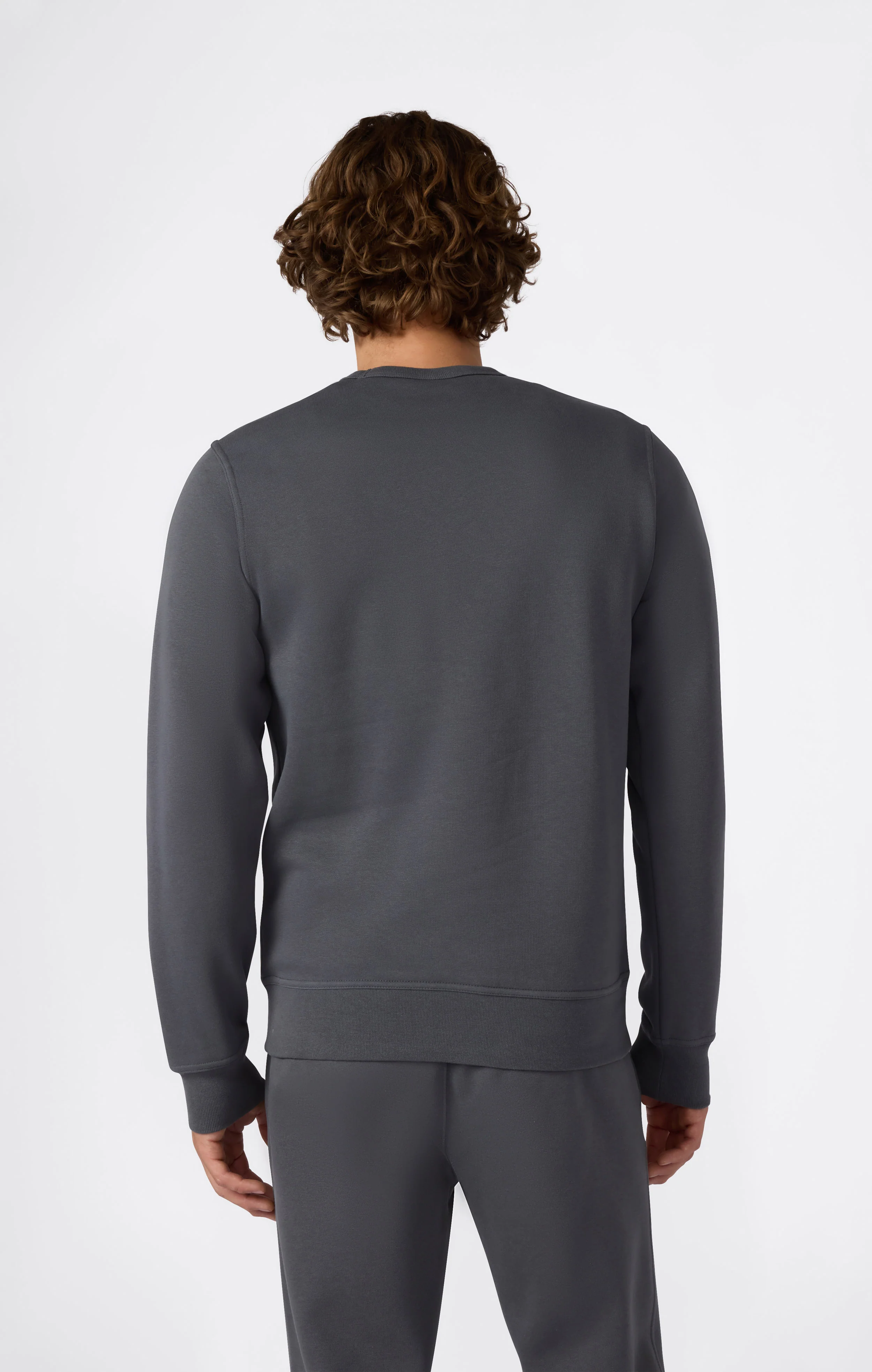 Men’s Fleece Crewneck Sweatshirt with Big Embroidered Logo Icons - Image 3
