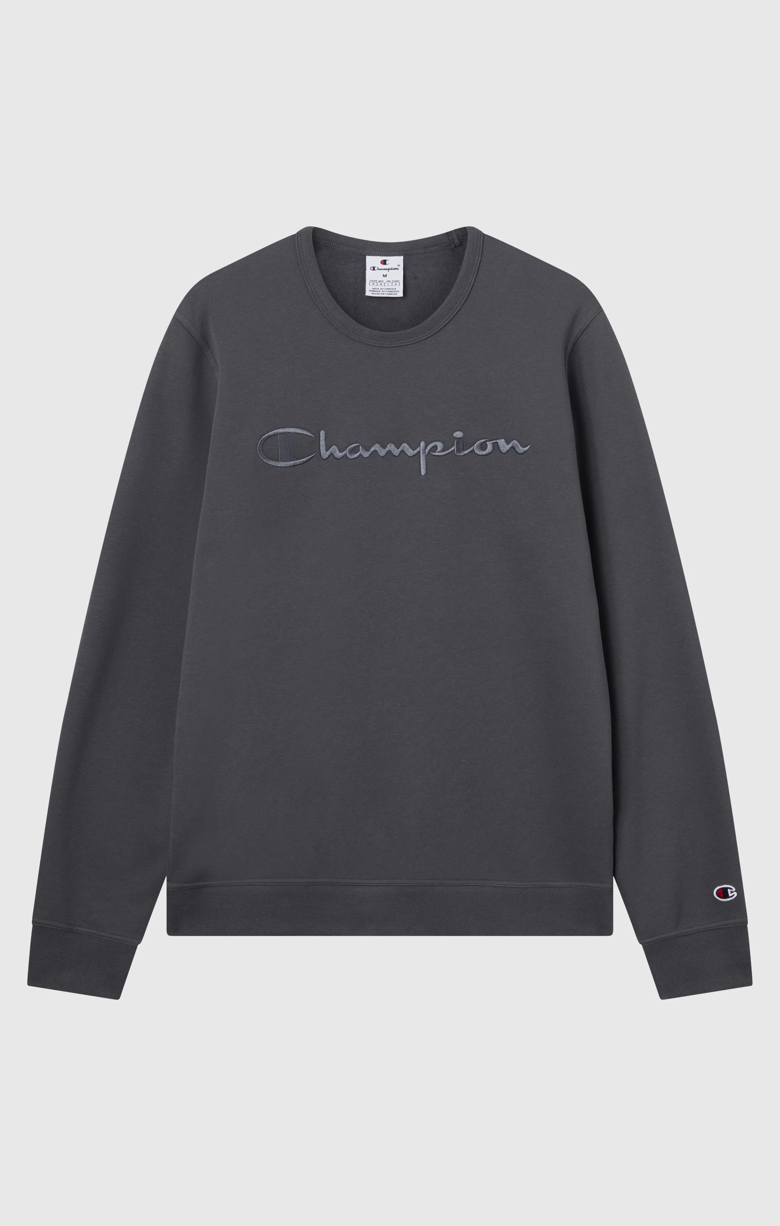 Men’s Fleece Crewneck Sweatshirt with Big Embroidered Logo Icons - Image 6
