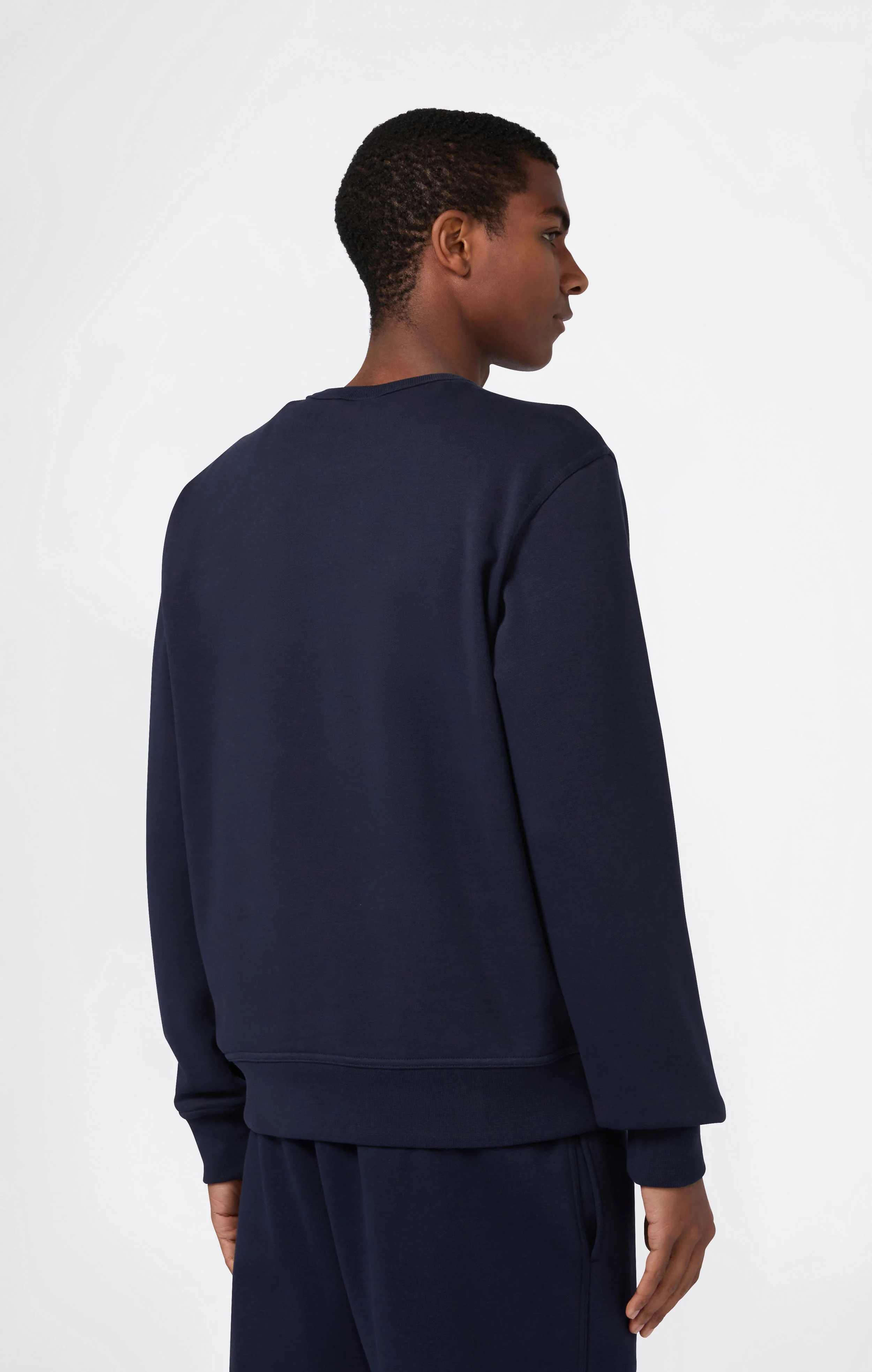 Men’s Fleece Crewneck Sweatshirt with Big Embroidered Logo Icons - Image 5