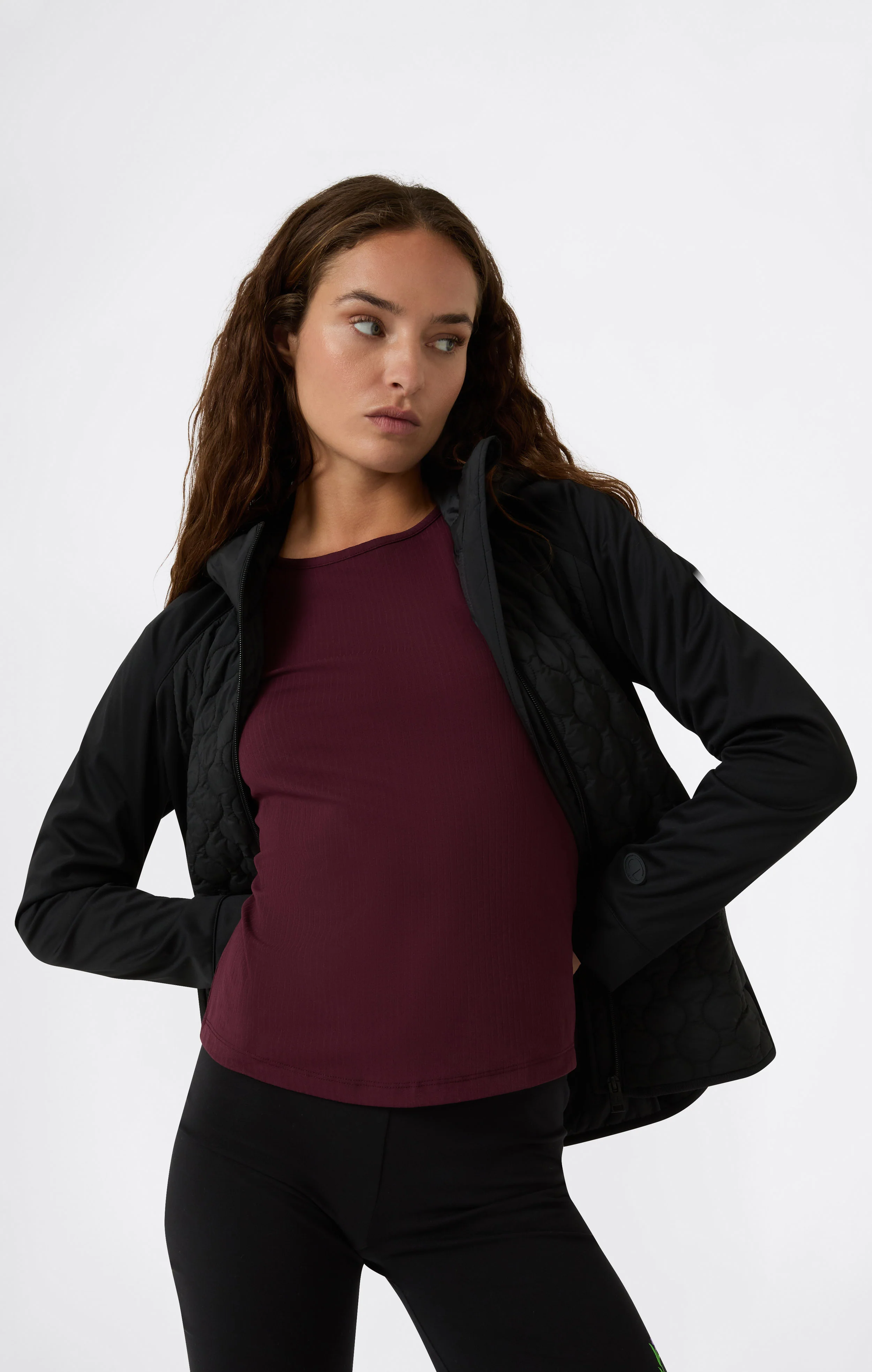 Women's Ribbed Slim Fit C-Tech T-Shirt - Image 3