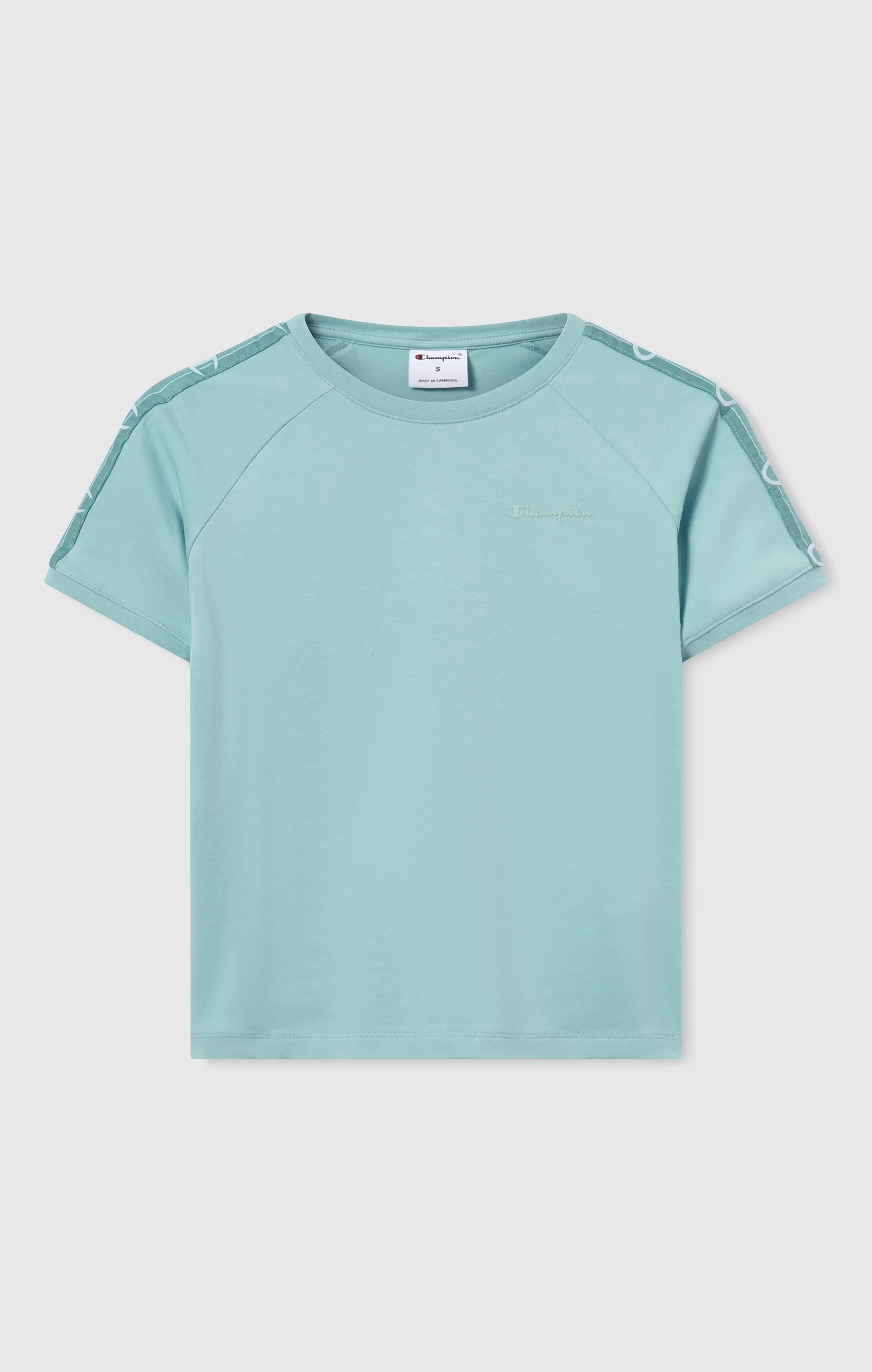Women’s Crewneck Stretch Jersey T-Shirt with Logo Tape - Image 5