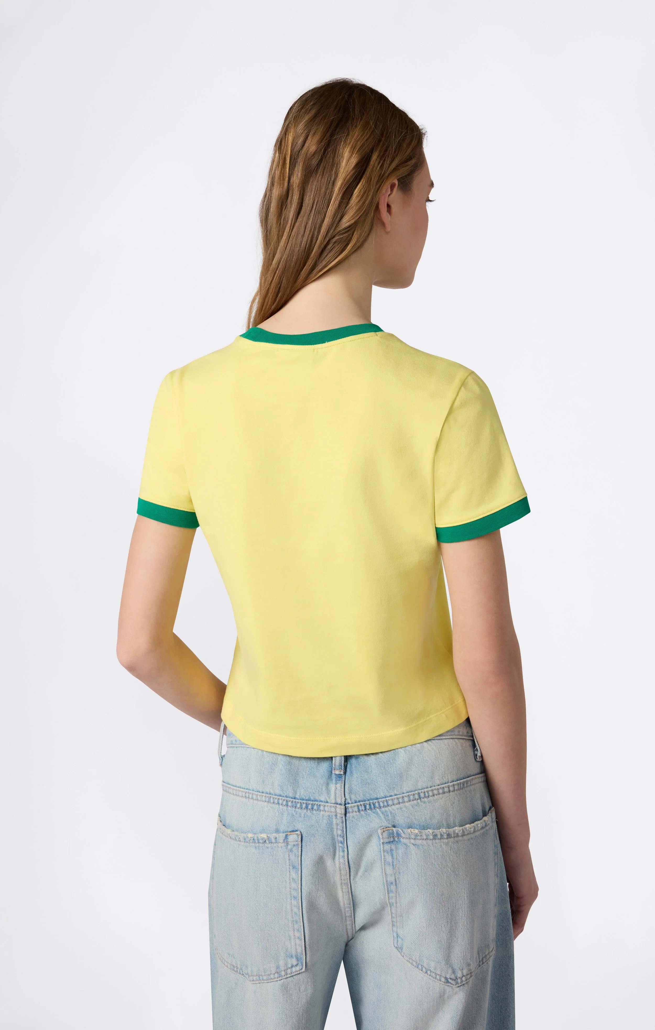 Women’s Crewneck T-Shirt with Contrast Logo - Image 3