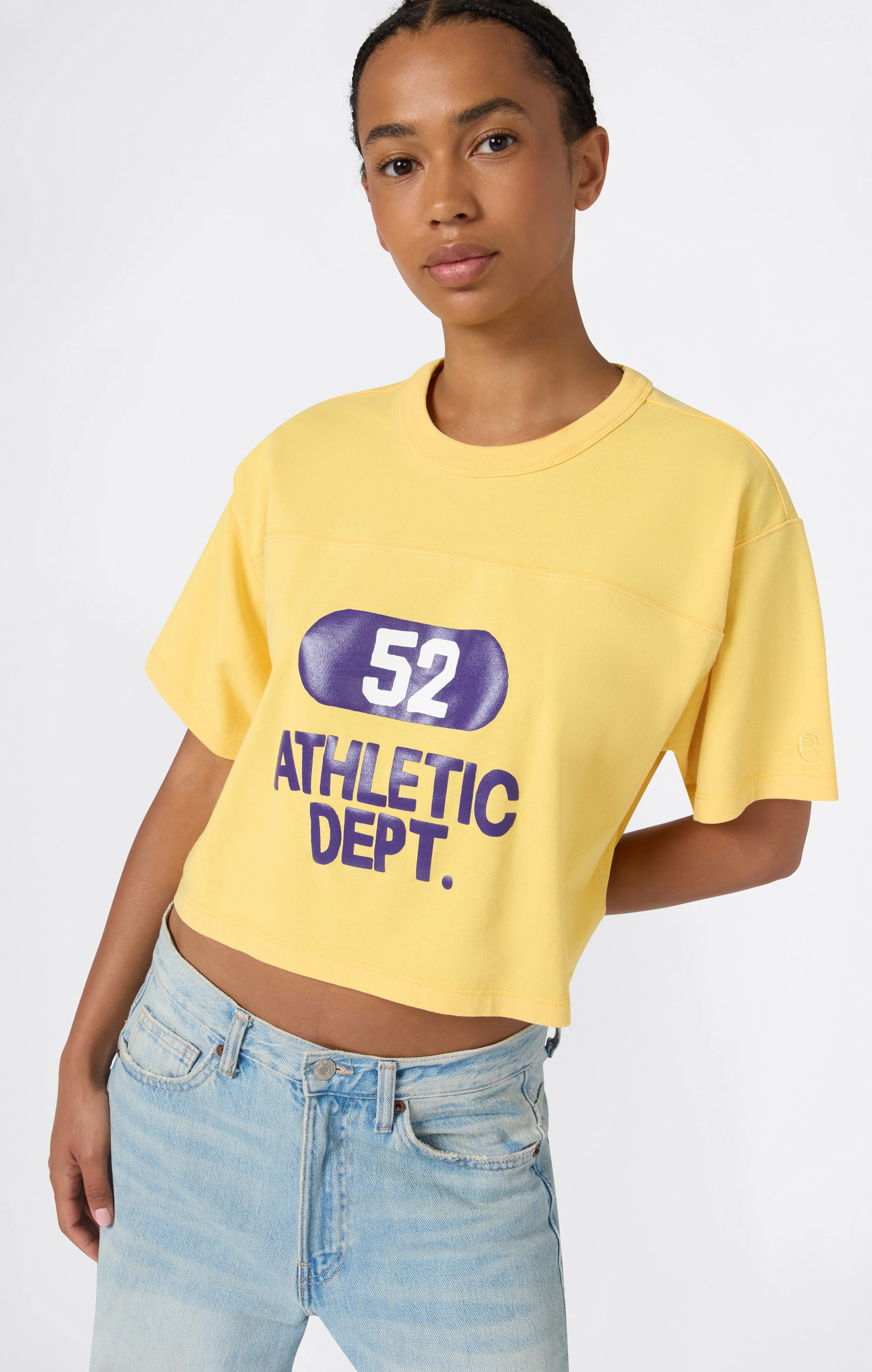 Women’s Cropped Crewneck T-Shirt Time Capsule - Image 3