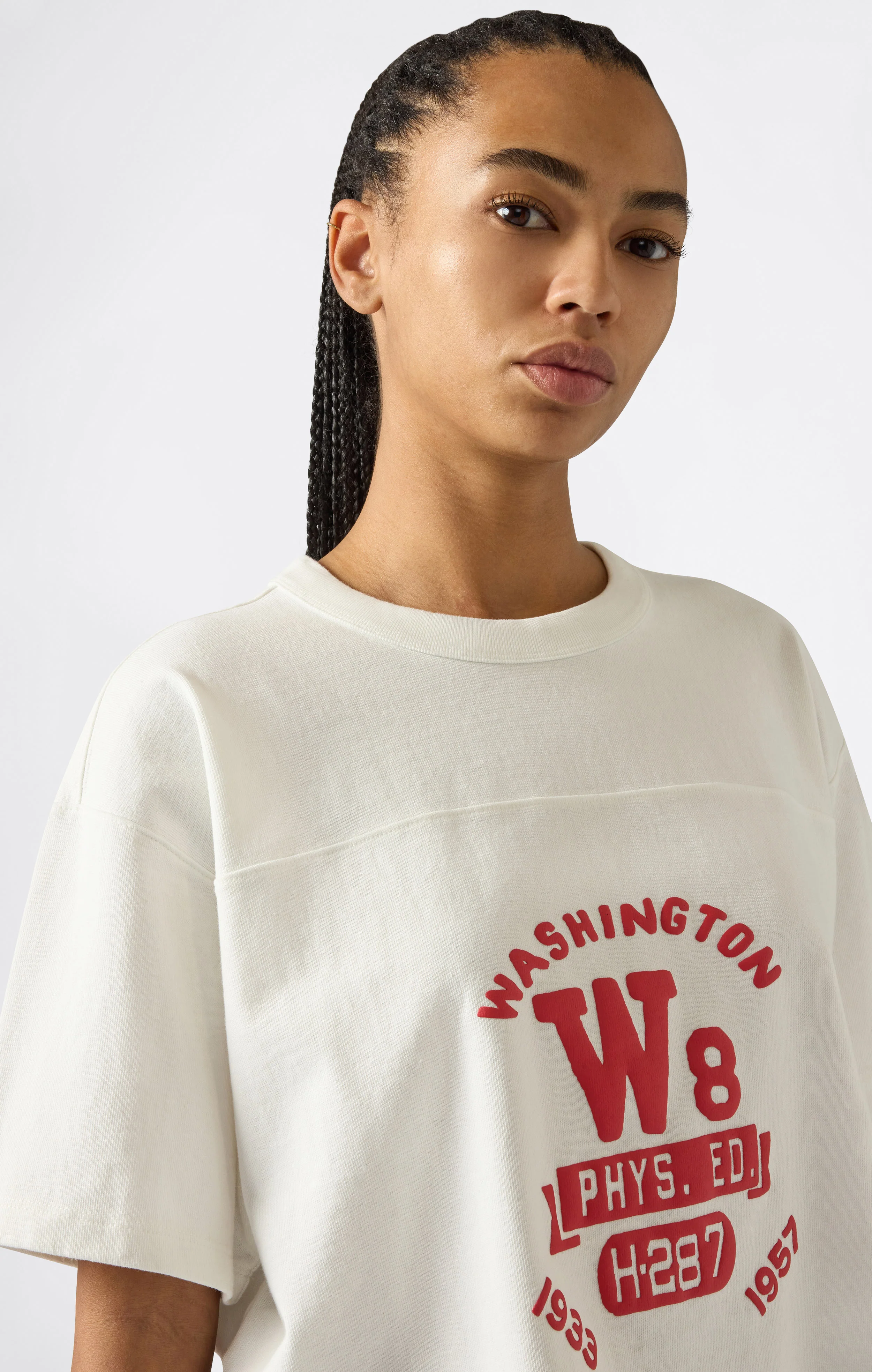 Women’s Cropped Crewneck T-Shirt Time Capsule - Image 2