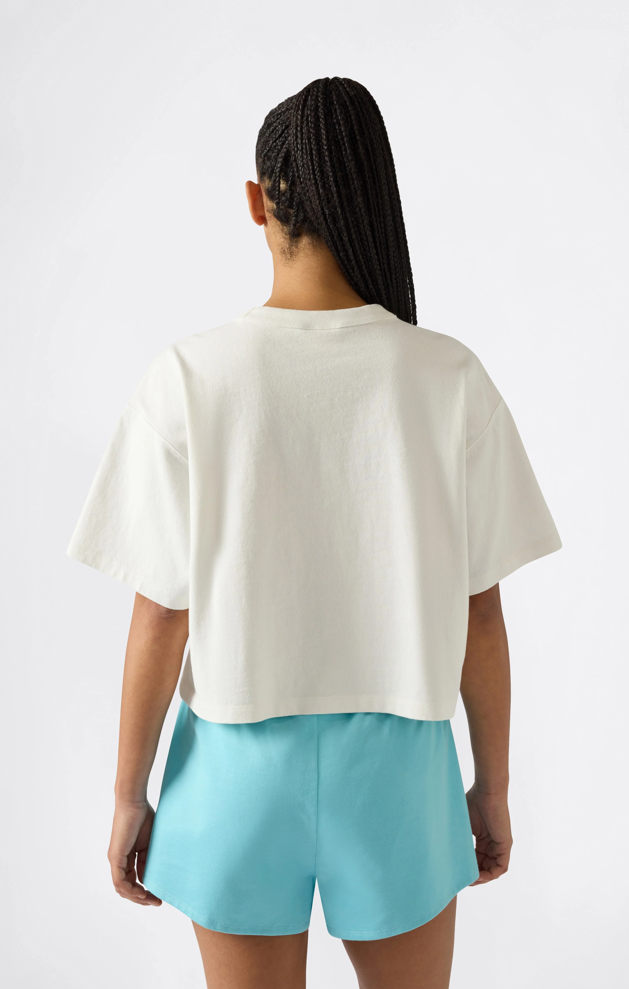Women’s Cropped Crewneck T-Shirt Time Capsule - Image 3