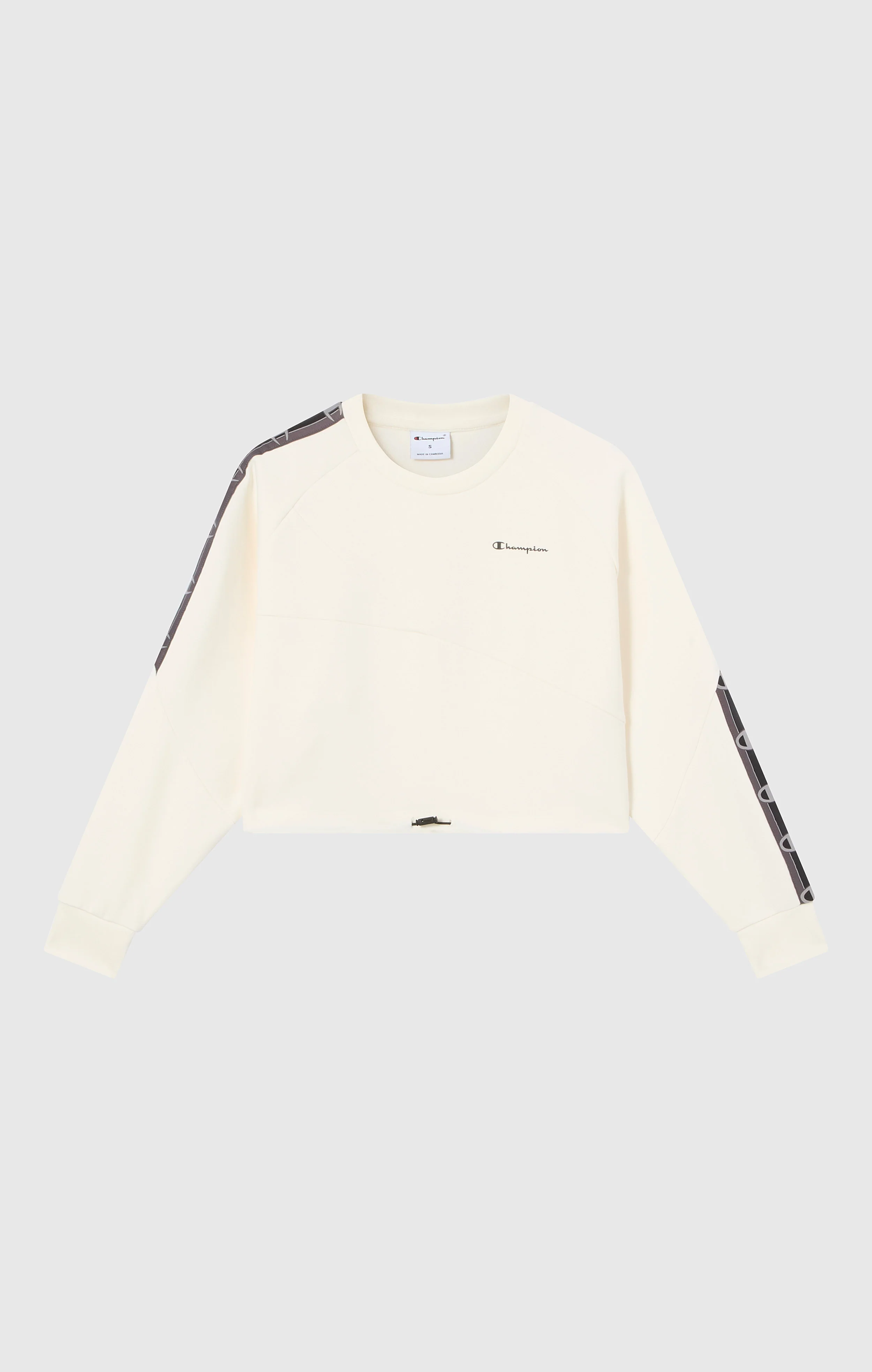 Women’s Cropped Interlock Crewneck Sweatshirt with Tape Logo - Image 5