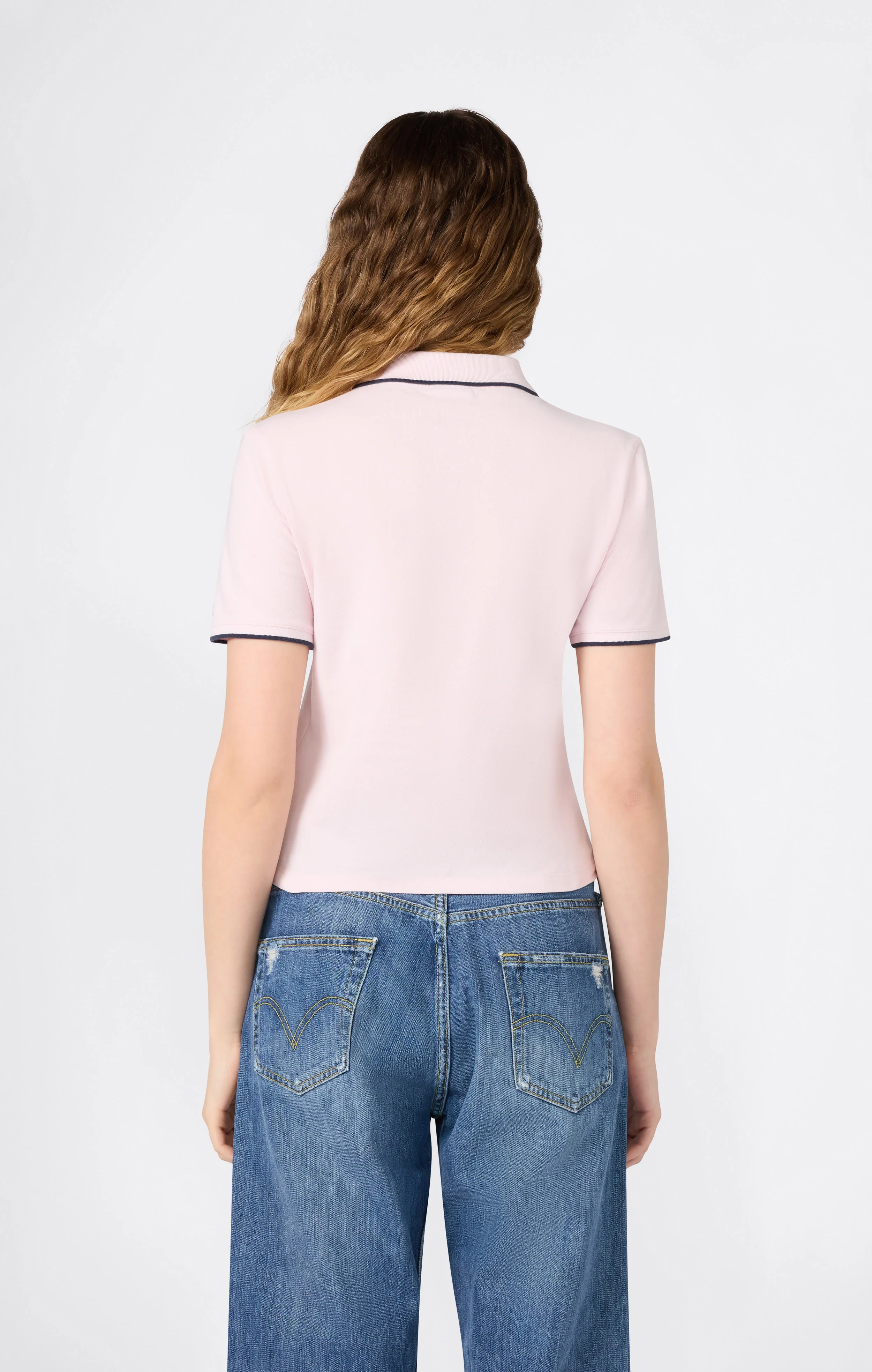 Women’s Cropped Polo Shirt - Image 4