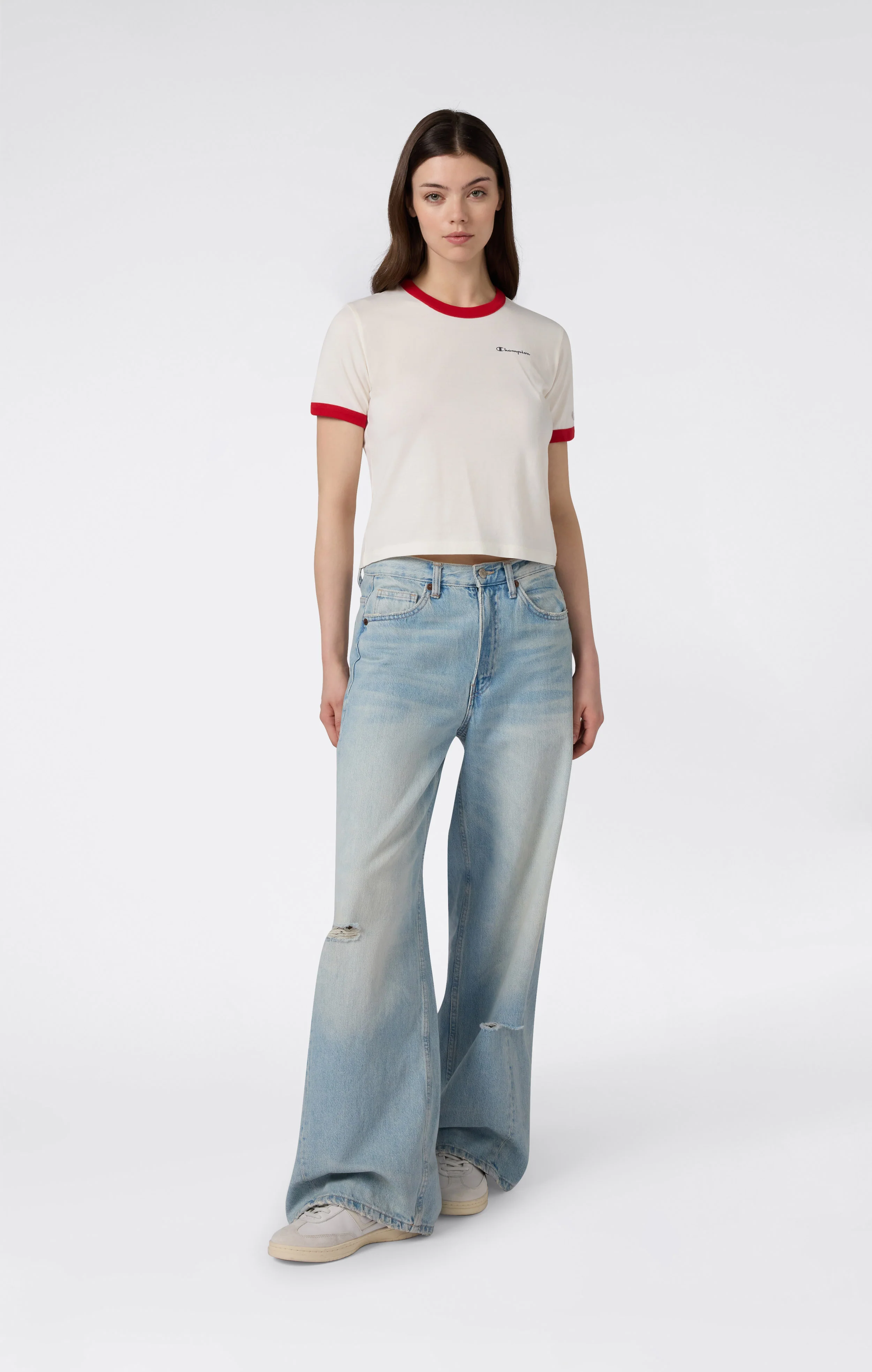 Women’s Cropped Ringer T-Shirt with Graphic - Image 2