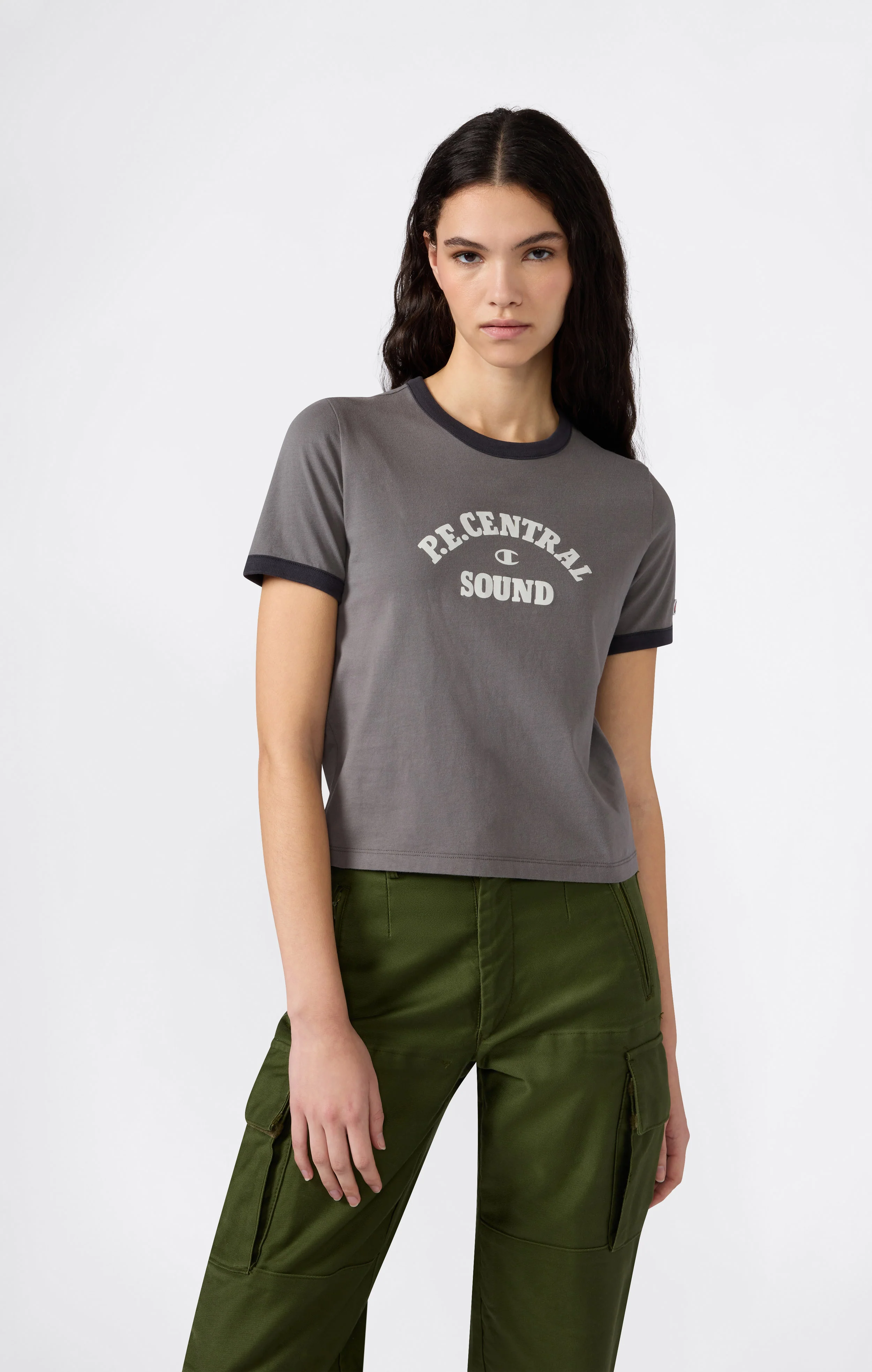 Women’s Cropped Ringer T-Shirt with Graphic