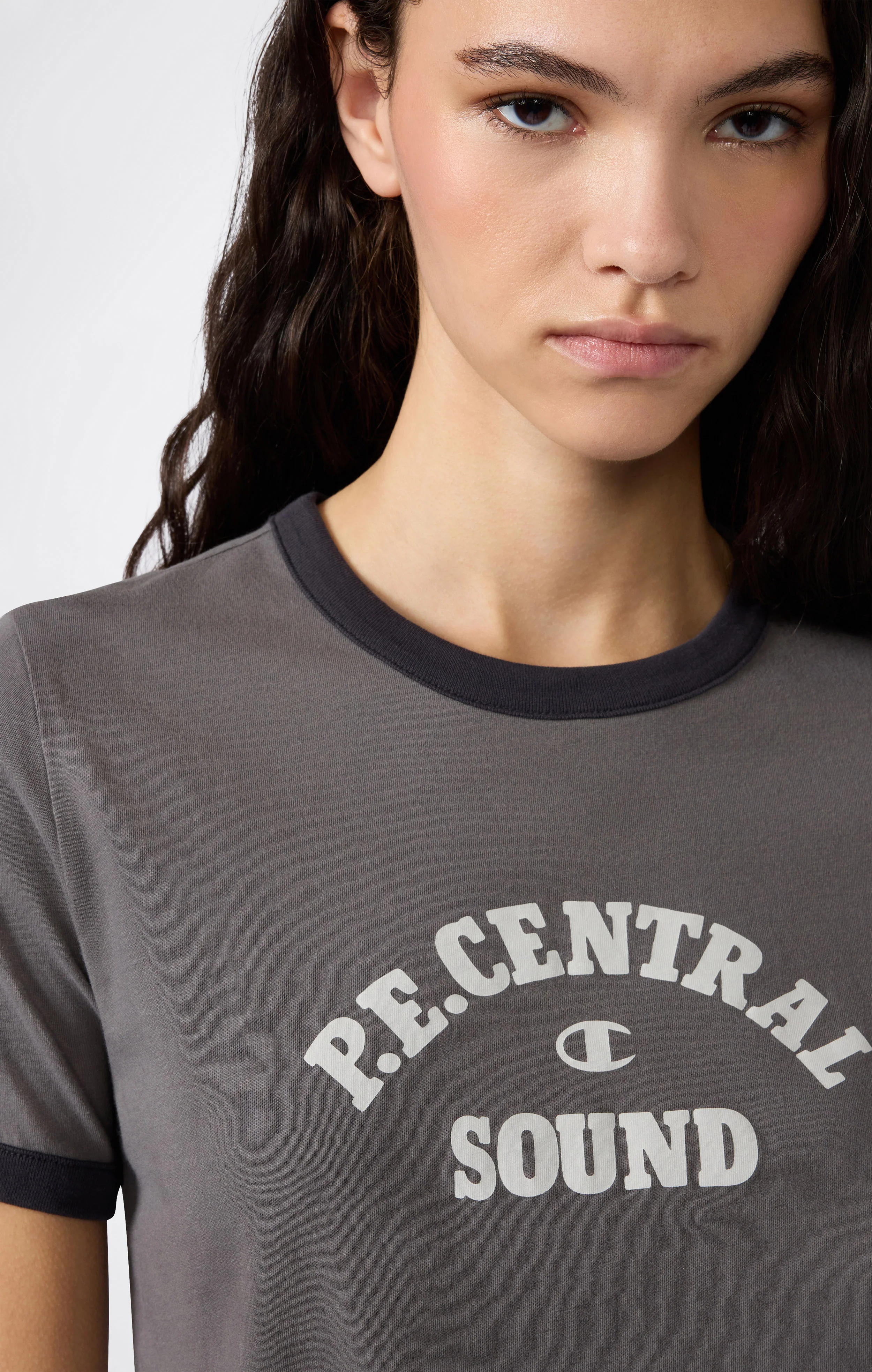 Women’s Cropped Ringer T-Shirt with Graphic - Image 2