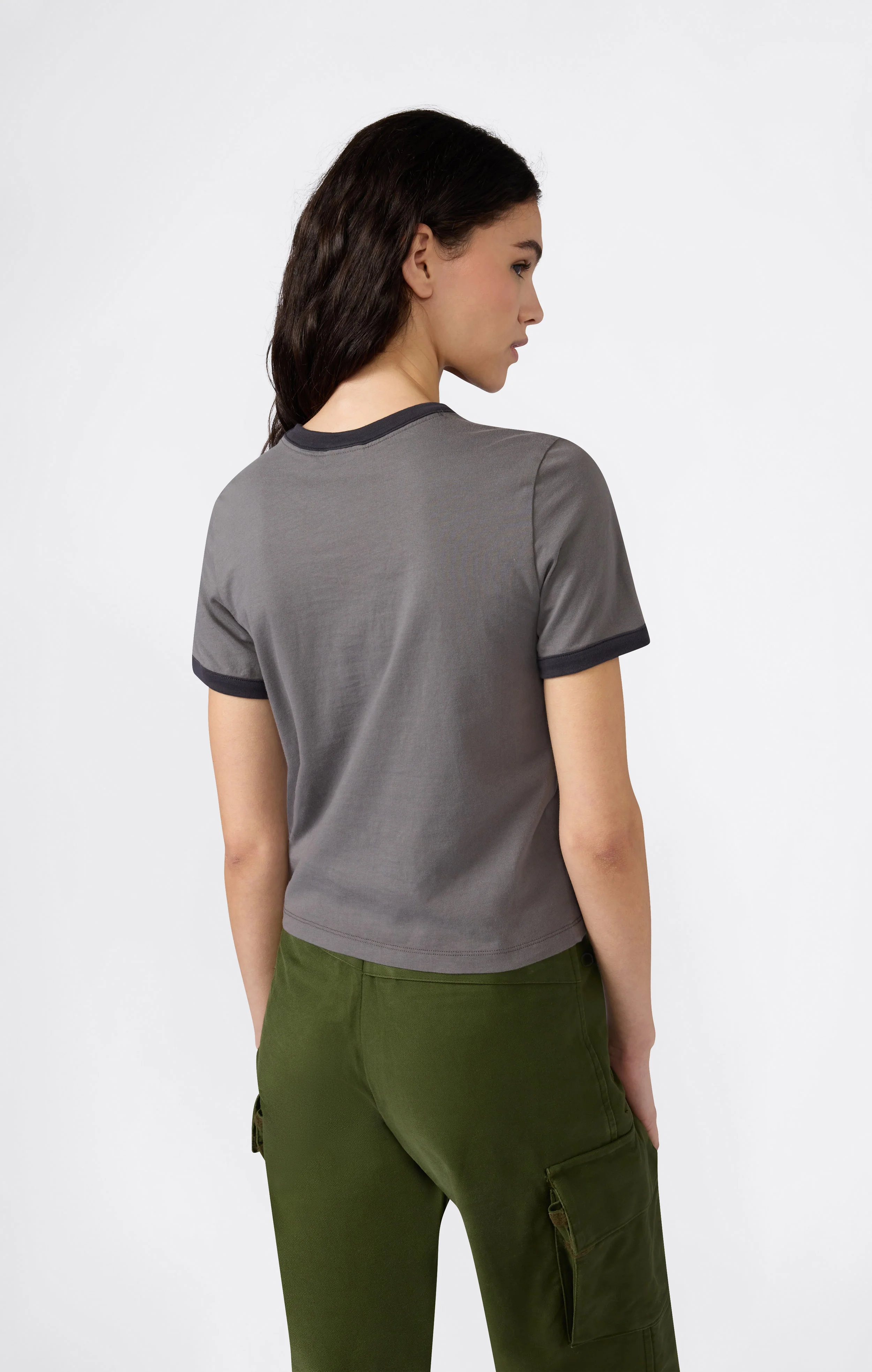 Women’s Cropped Ringer T-Shirt with Graphic - Image 3