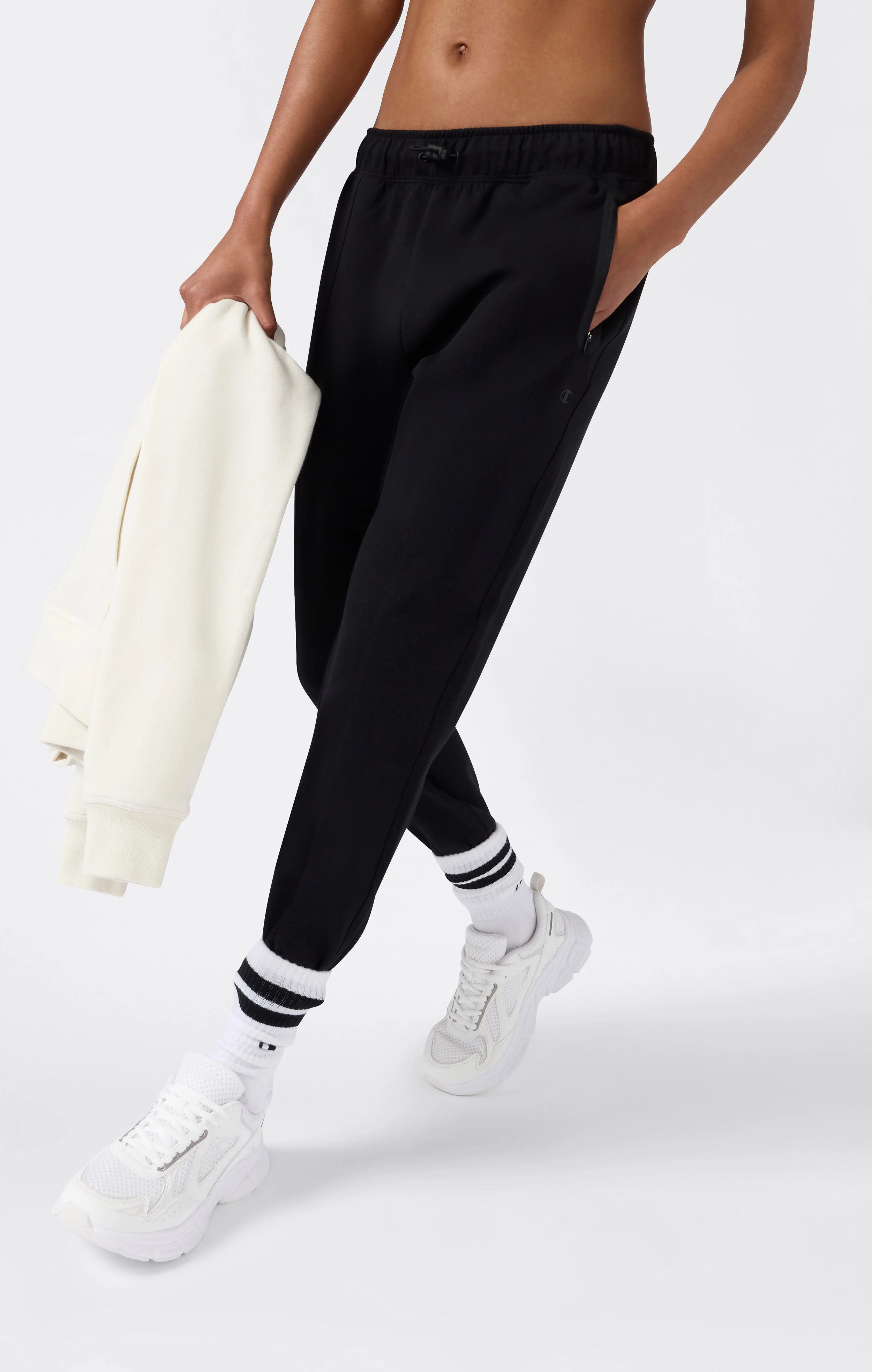 Women’s Cuffed Slim Fit Pants with Zip Pockets C-Tech - Image 4