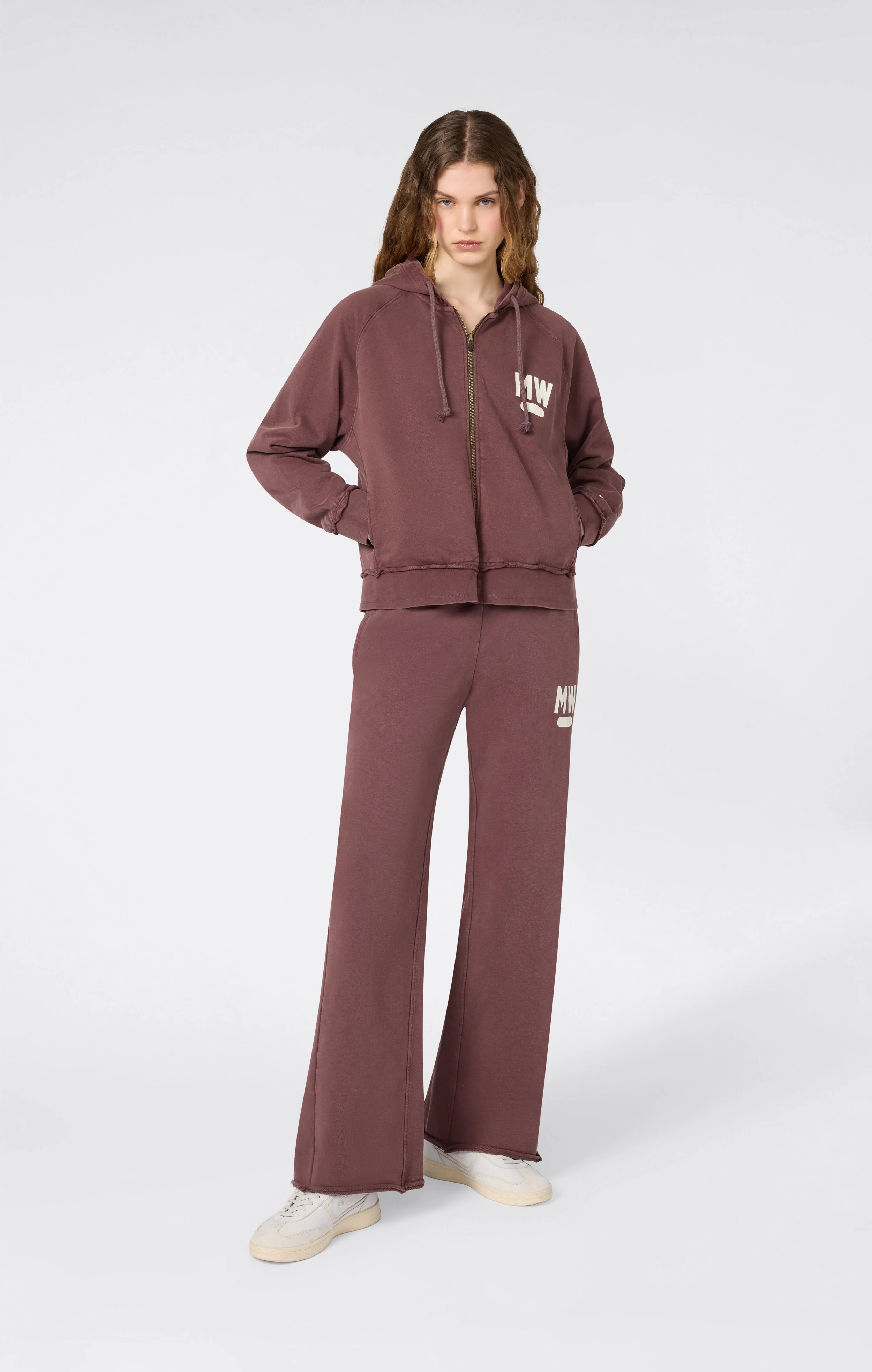 Women’s East West Hooded Full Zip Sweatshirt - Image 2