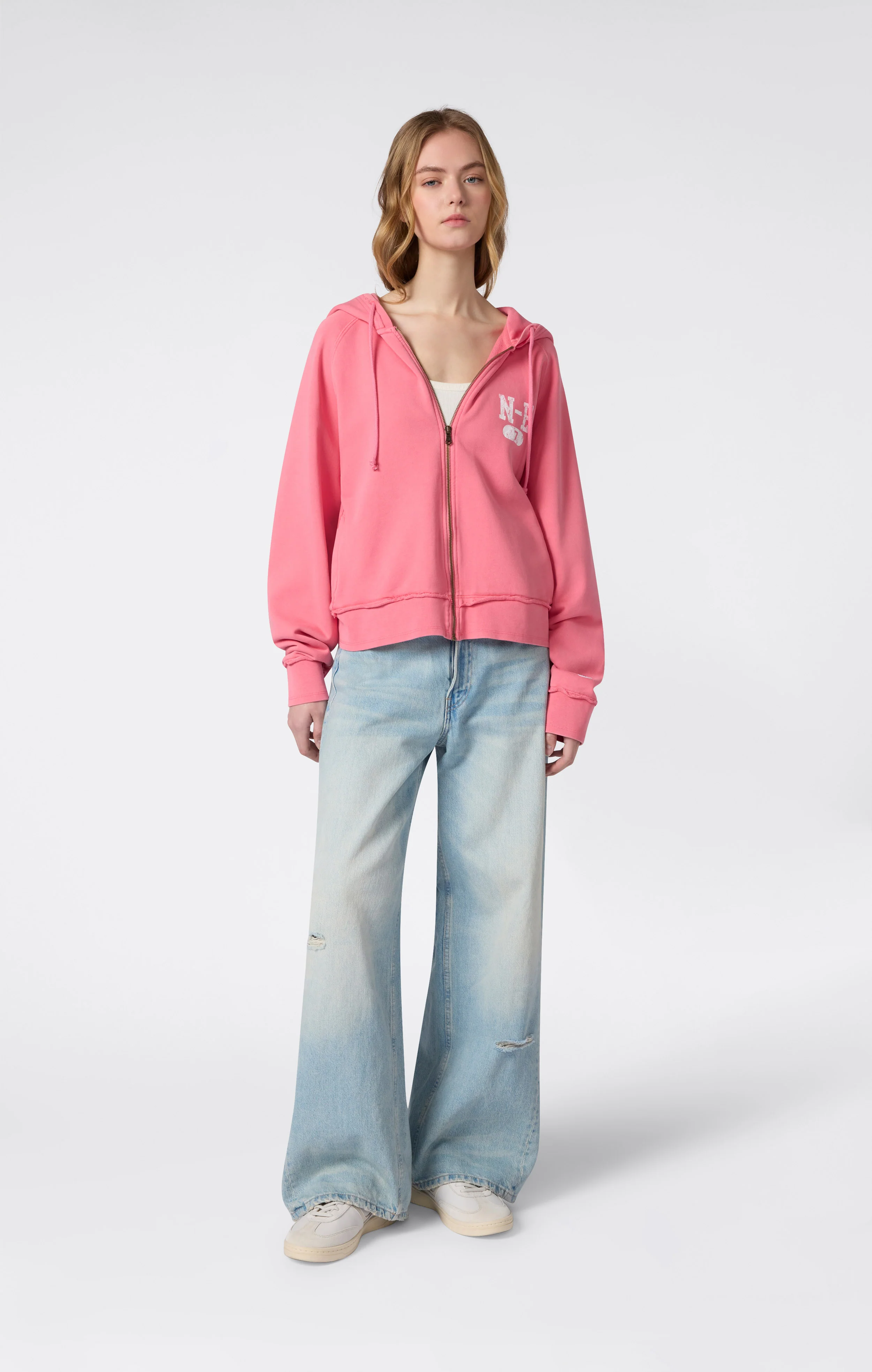 Women’s East West Hooded Full Zip Sweatshirt - Image 2