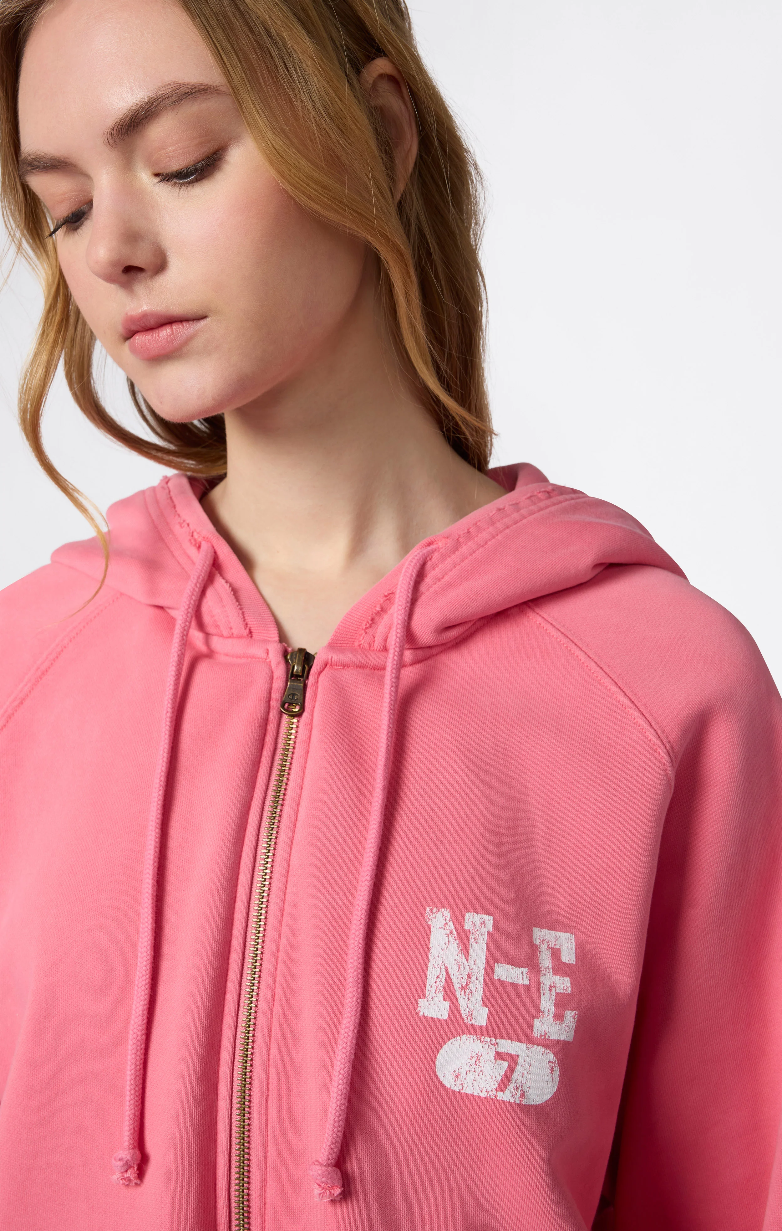 Women’s East West Hooded Full Zip Sweatshirt - Image 4