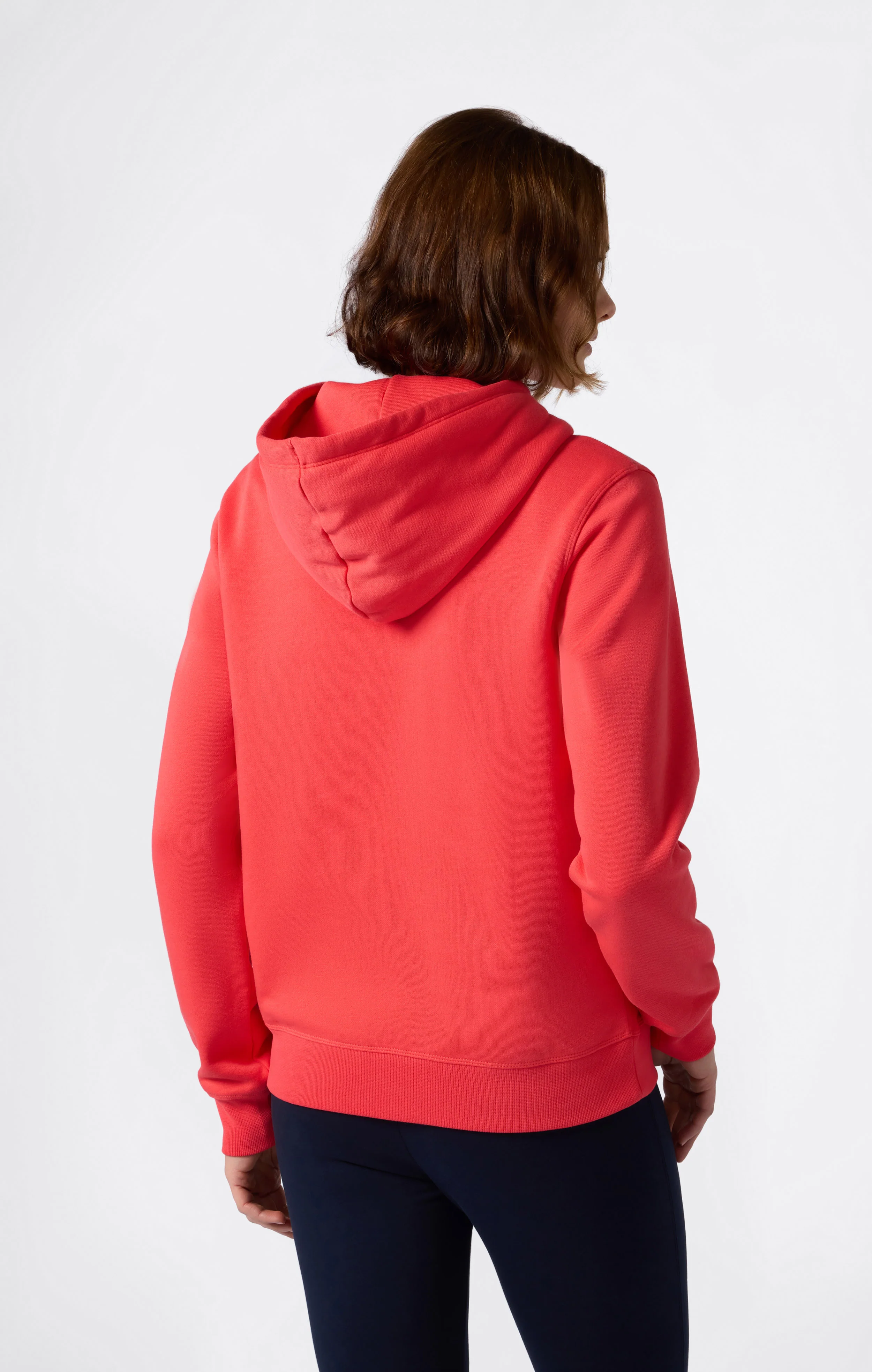 Women’s Fleece Hoodie with Small Embroidered Logo Icons - Image 4