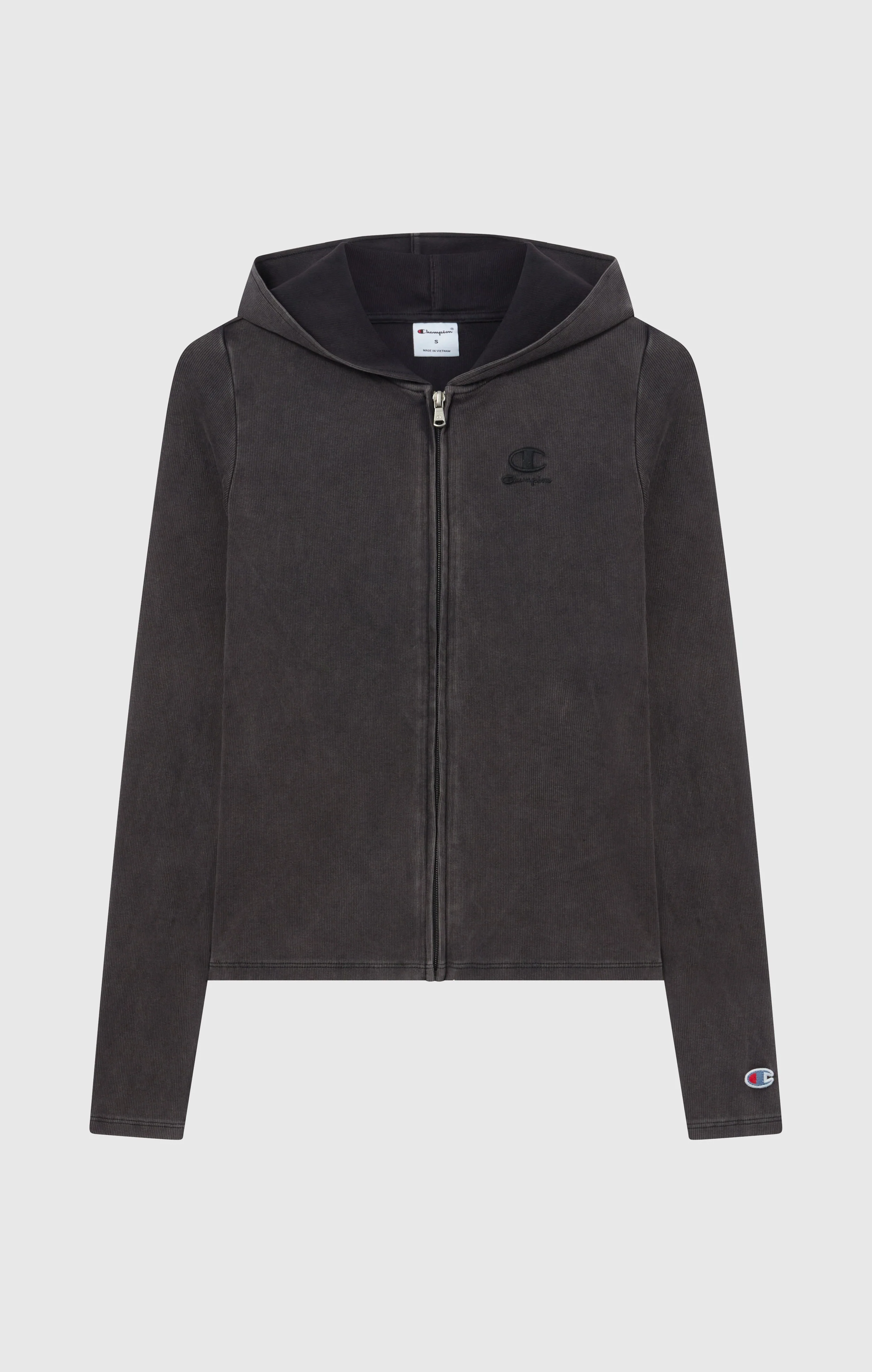 Women's Full-Zip Hoodie in Stretch Jersey Icons - Image 5