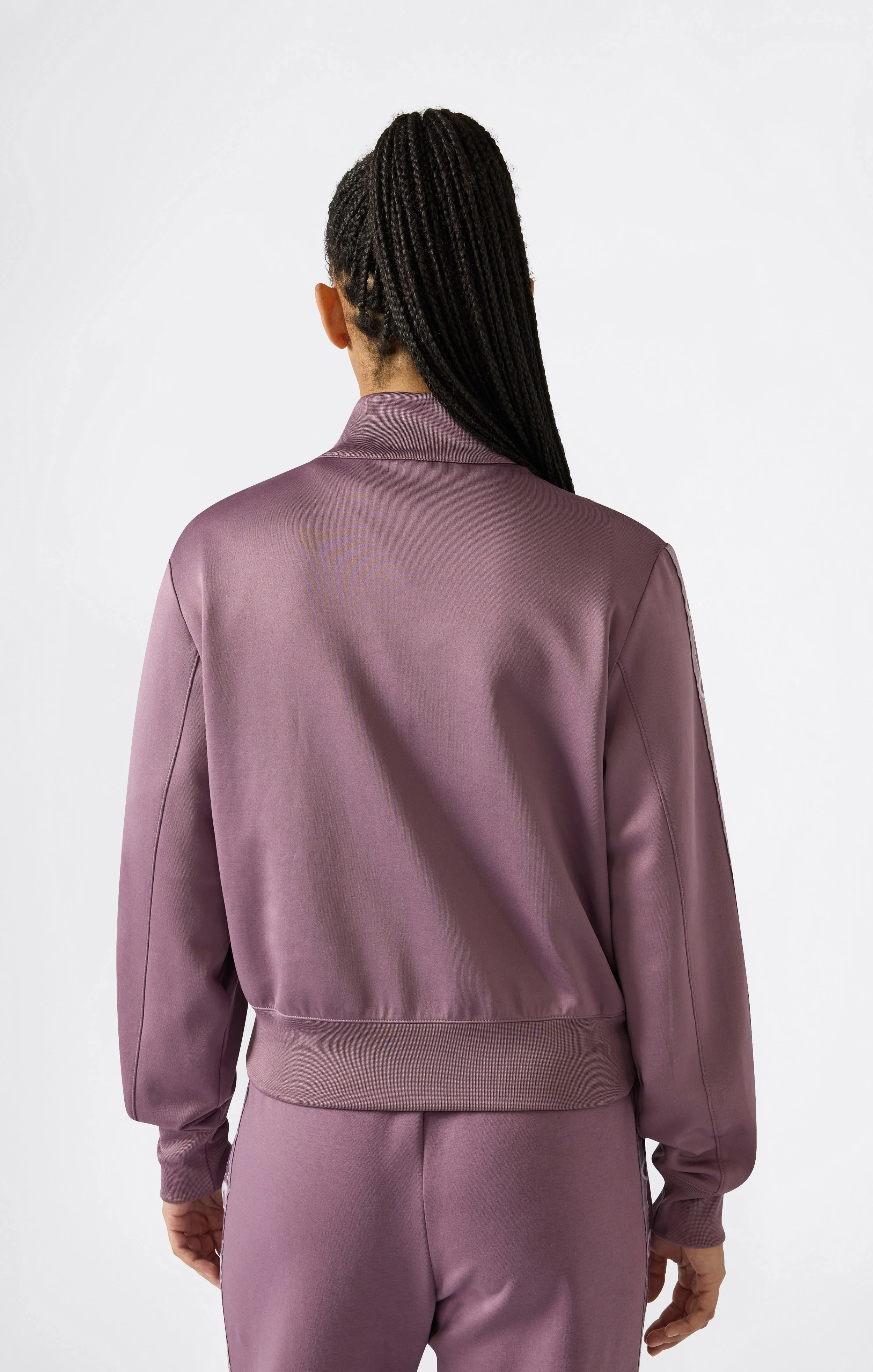 Women’s Full Zip Tape Logo Interlock Sweatshirt - Image 2