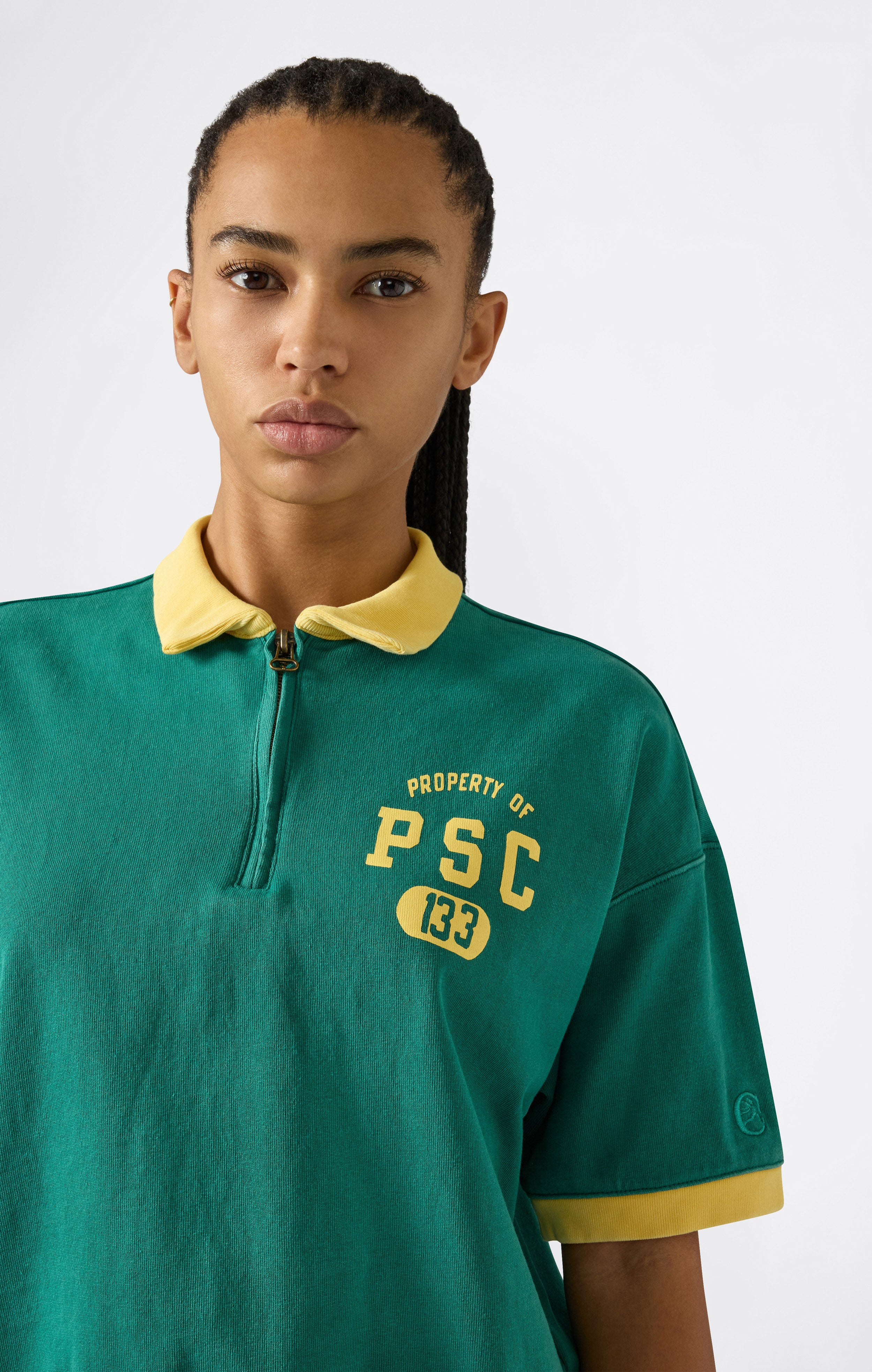 Women’s Half Zip Polo T-Shirt Time Capsule - Image 2