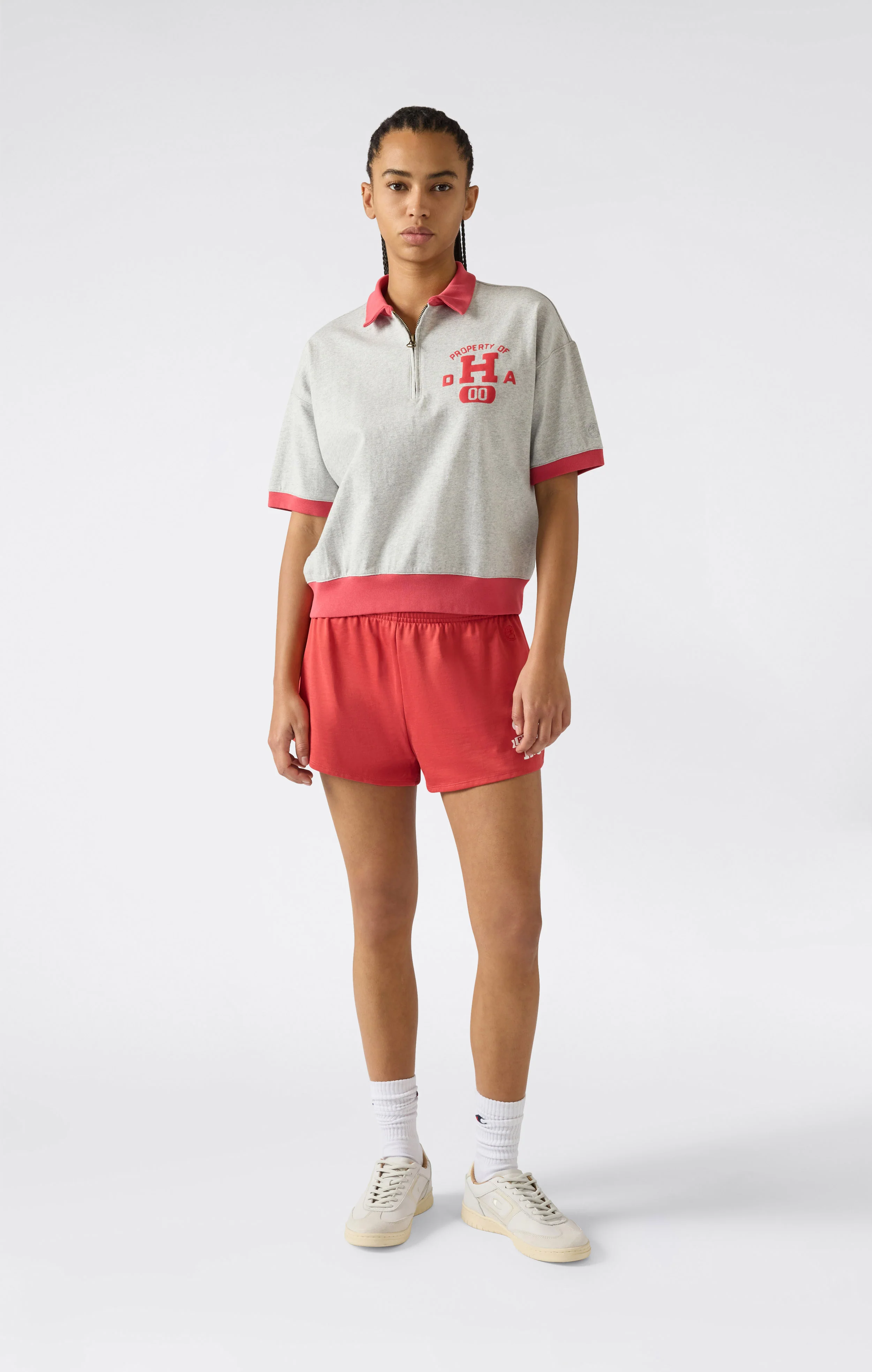 Women’s Half Zip Polo T-Shirt Time Capsule - Image 4