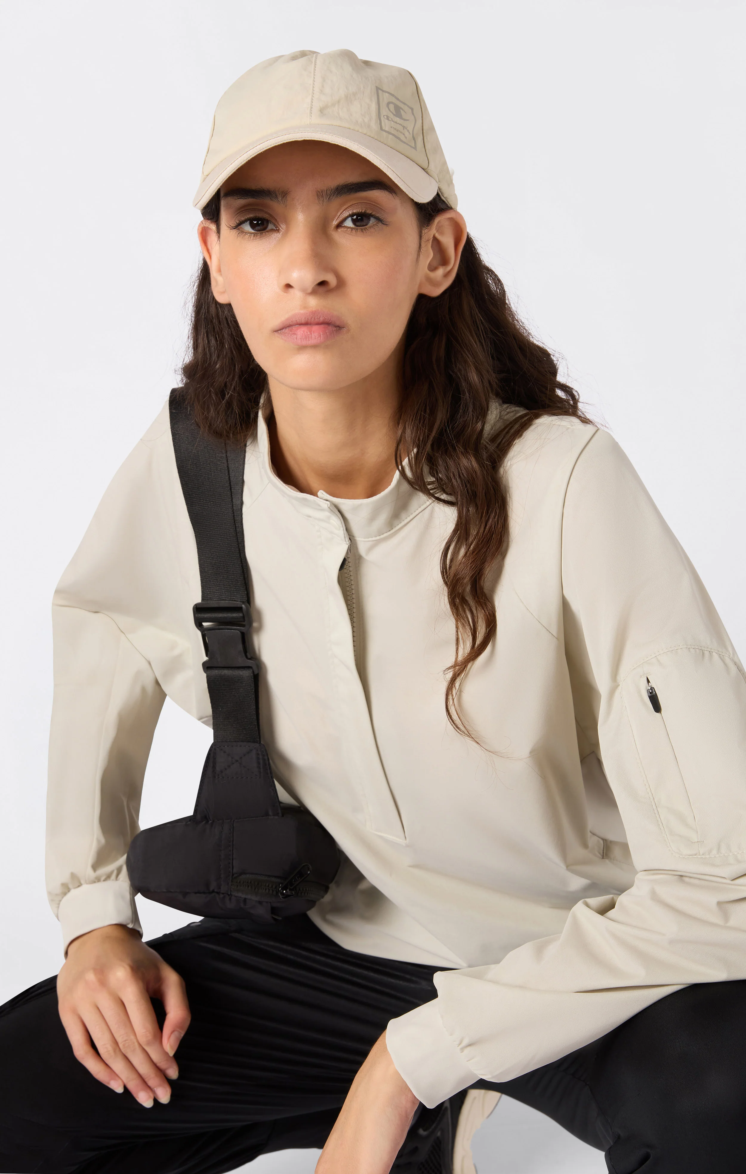 Women’s Half Zip Ultra Light Woven Top - Image 3