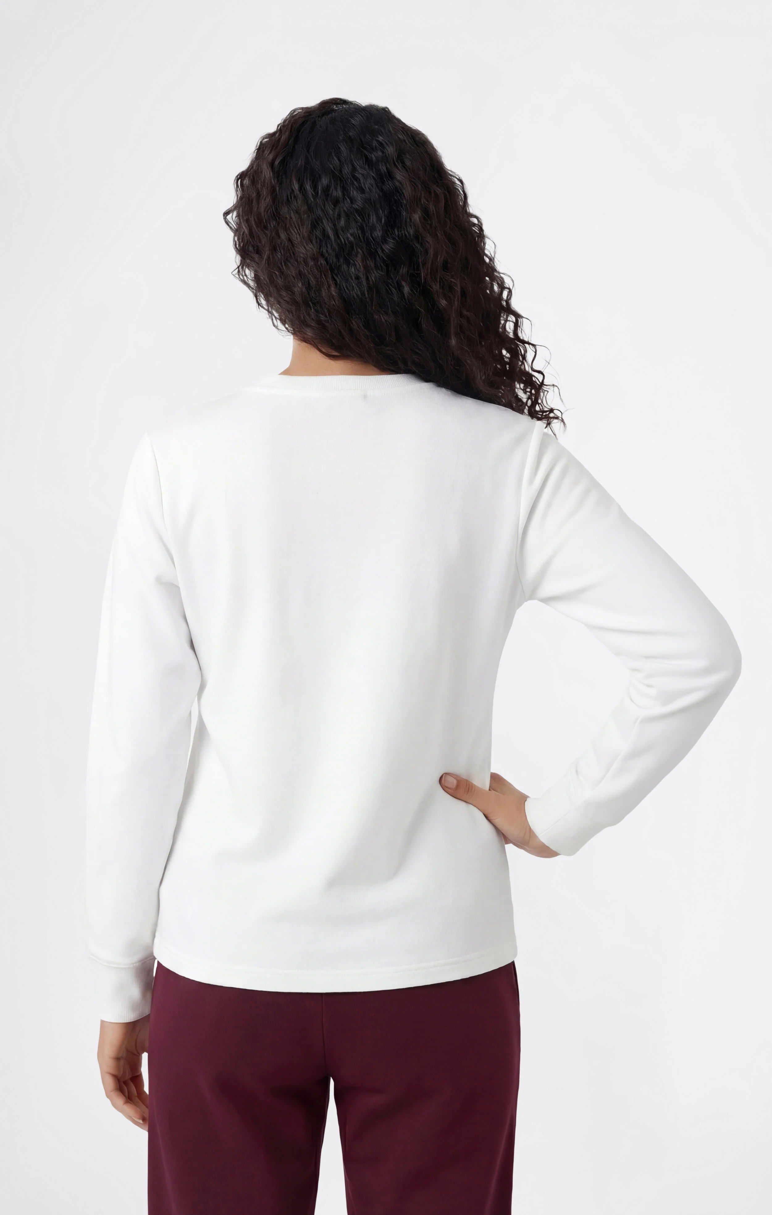 Women’s Lightweight Crewneck Sweatshirt with Maxi Printed Logo - Image 3