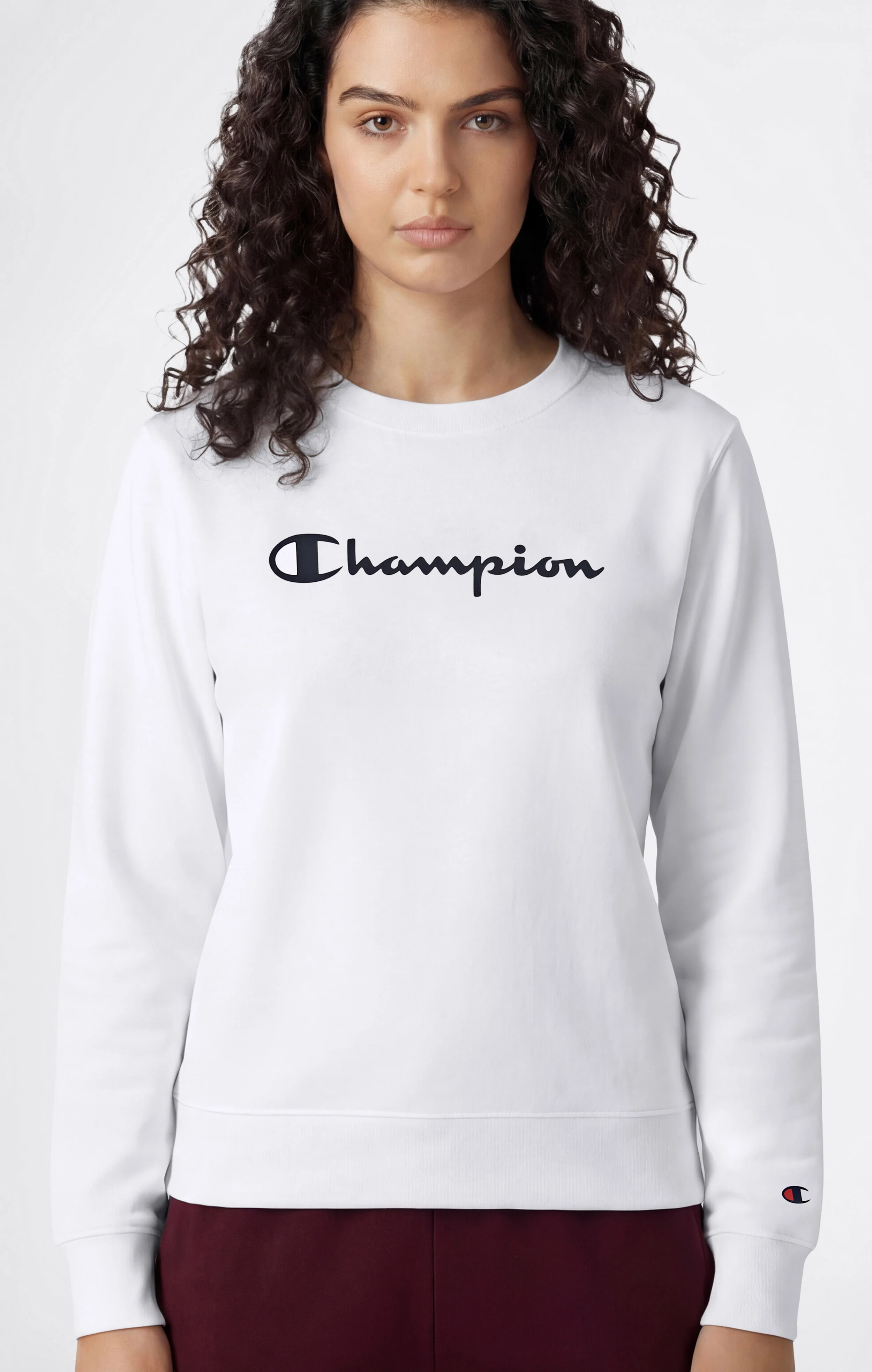 Women’s Lightweight Crewneck Sweatshirt with Maxi Printed Logo - Image 4