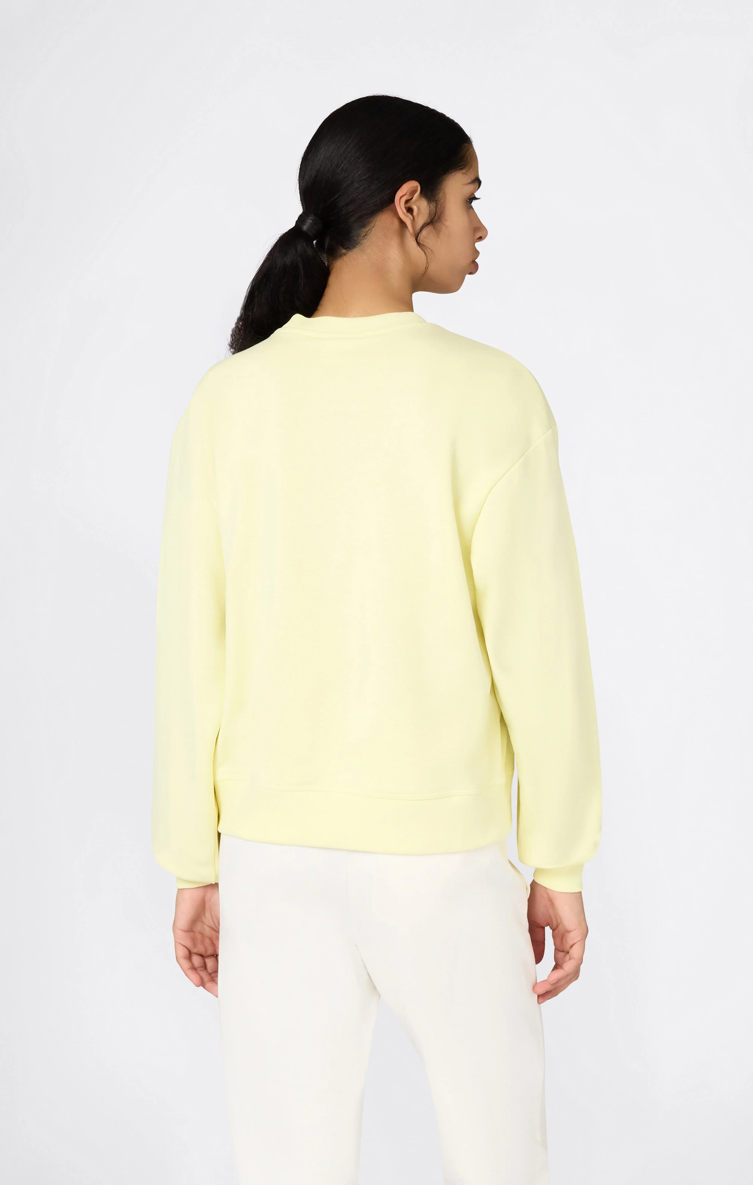 Women’s Lightweight Crewneck Sweatshirt with Tonal Embroidered “C” Logo Icons - Image 3