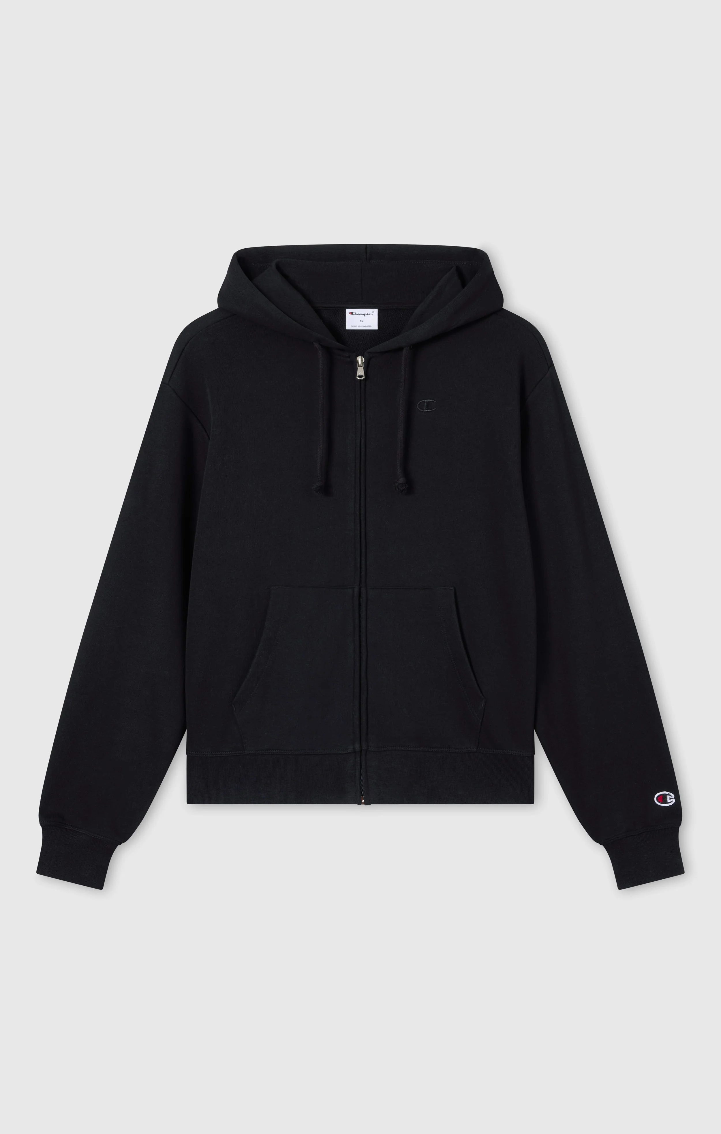 Women’s Lightweight Full Zip Hooded Sweatshirt with Tonal Embroidered “C” Logo Icons - Image 5