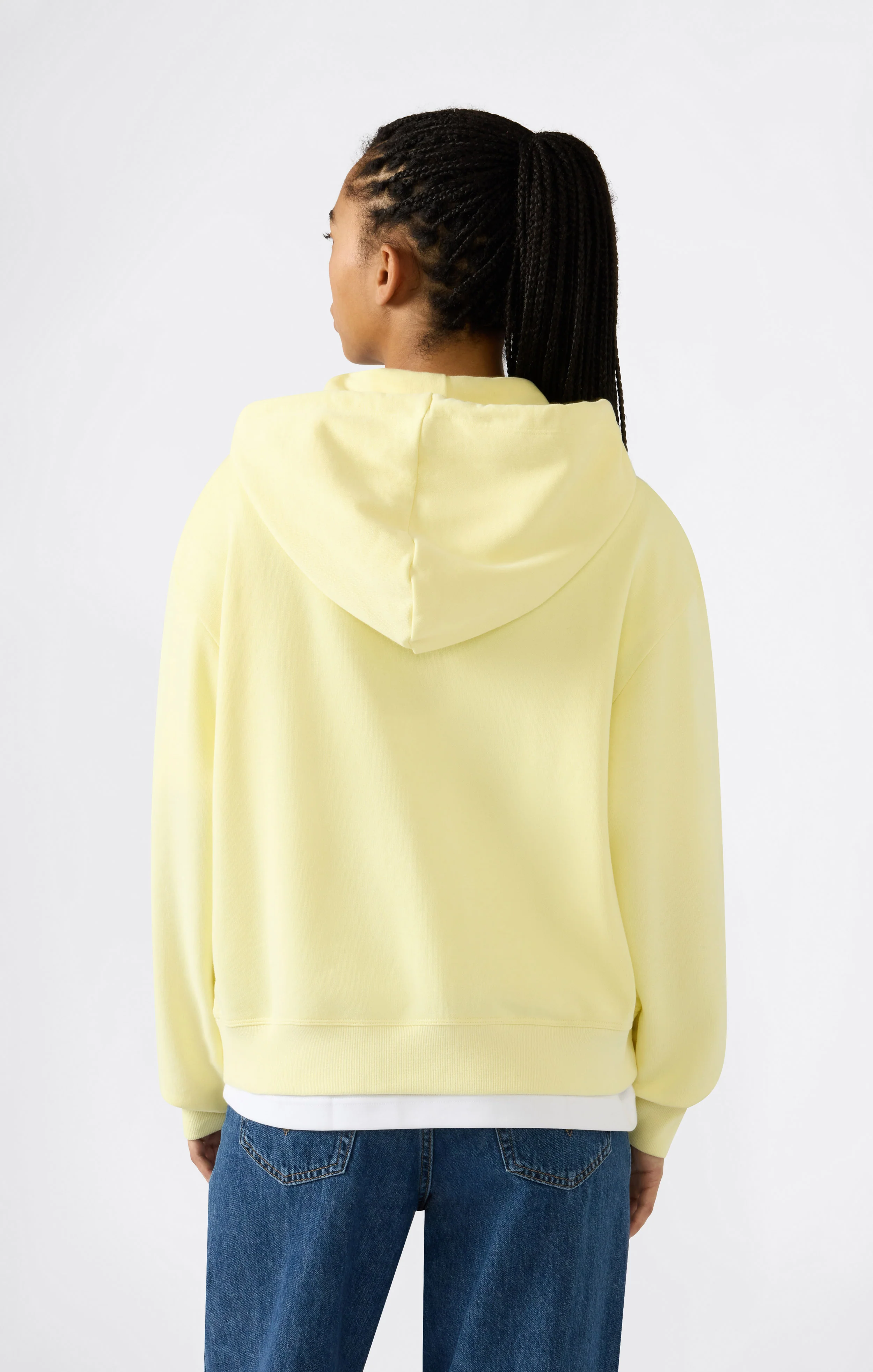 Women’s Lightweight Full Zip Hooded Sweatshirt with Tonal Embroidered “C” Logo Icons - Image 3