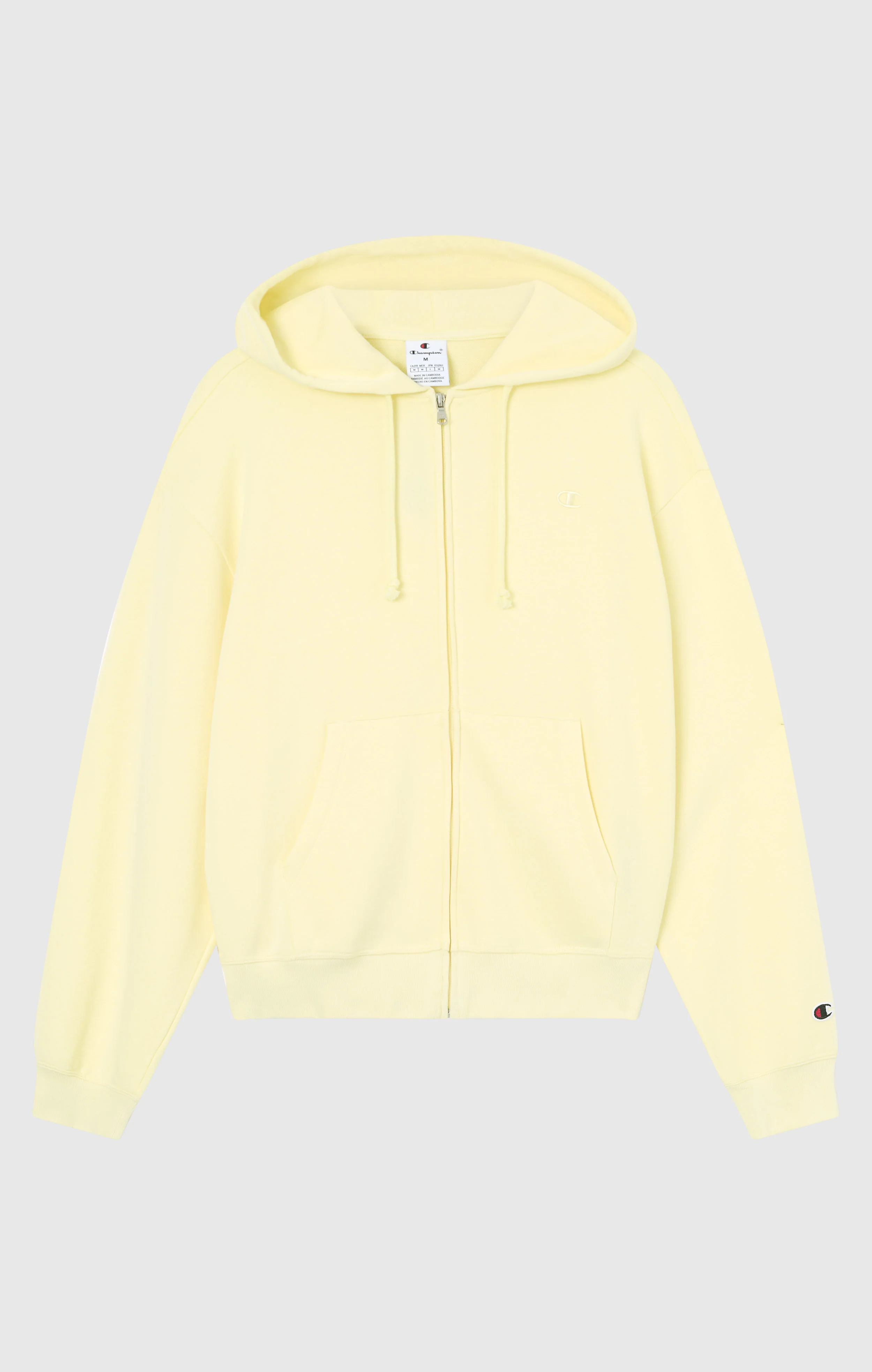 Women’s Lightweight Full Zip Hooded Sweatshirt with Tonal Embroidered “C” Logo Icons - Image 5