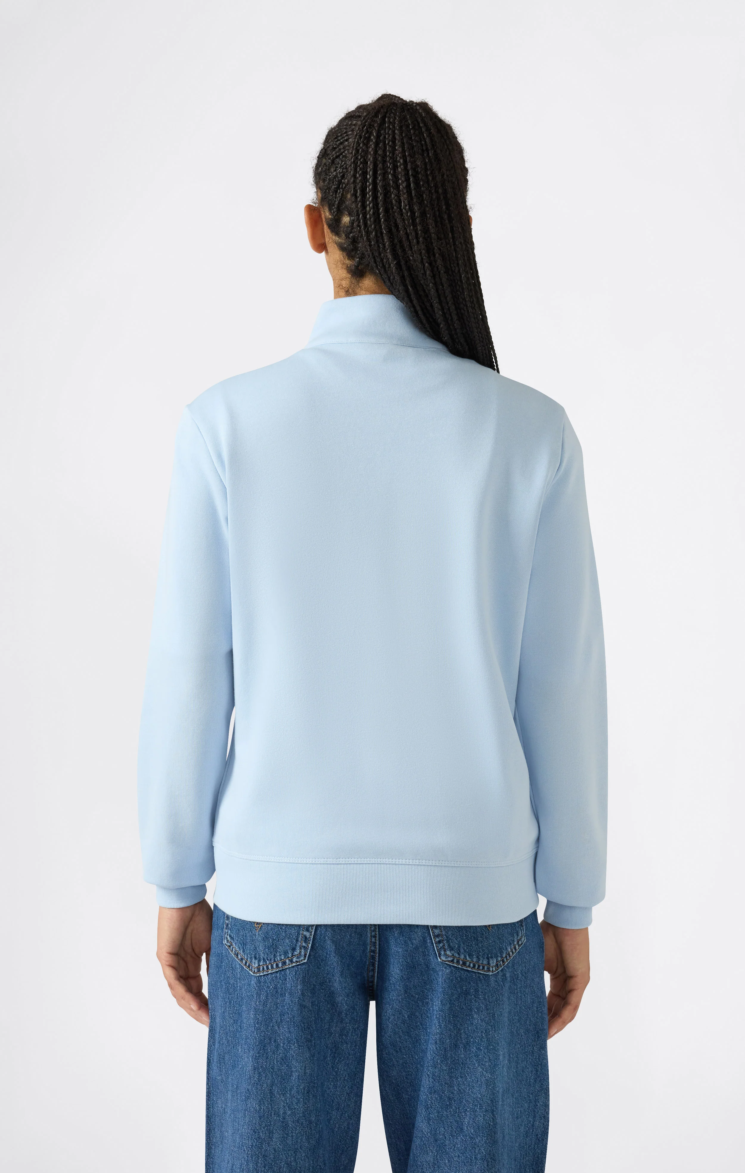 Women’s Lightweight Full Zip Sweatshirt with Contrast Logo Icons - Image 3