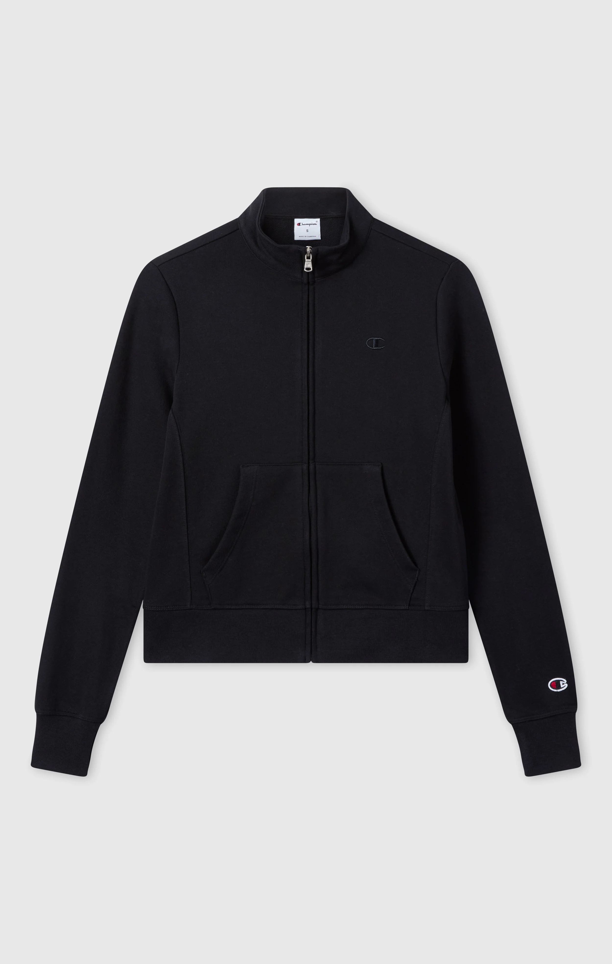 Women’s Lightweight Full Zip Sweatshirt with Tonal Embroidered “C” Logo Icons - Image 5