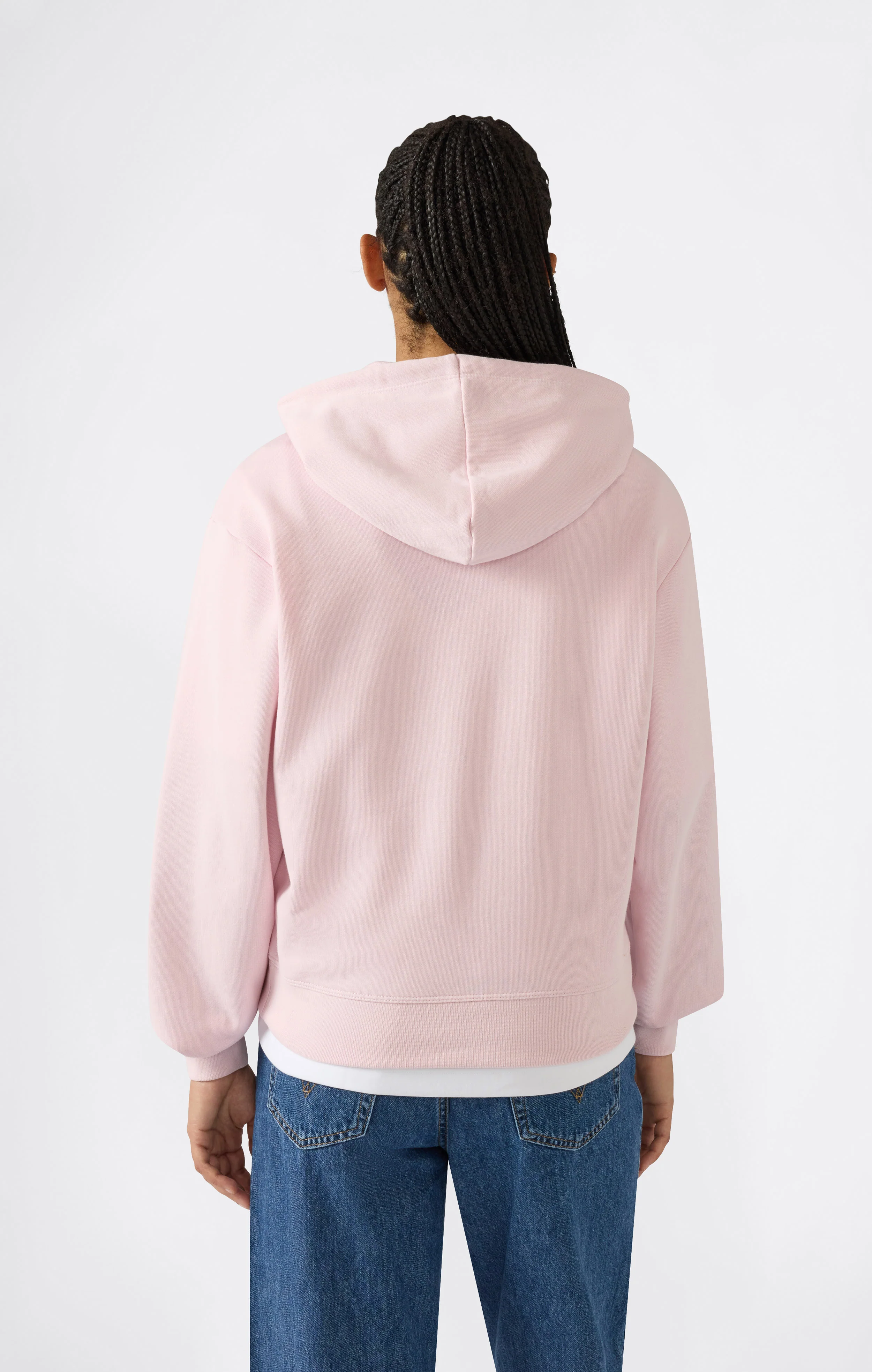 Women’s Lightweight Hooded Sweatshirt with Tonal Embroidered “C” Logo Icons - Image 3