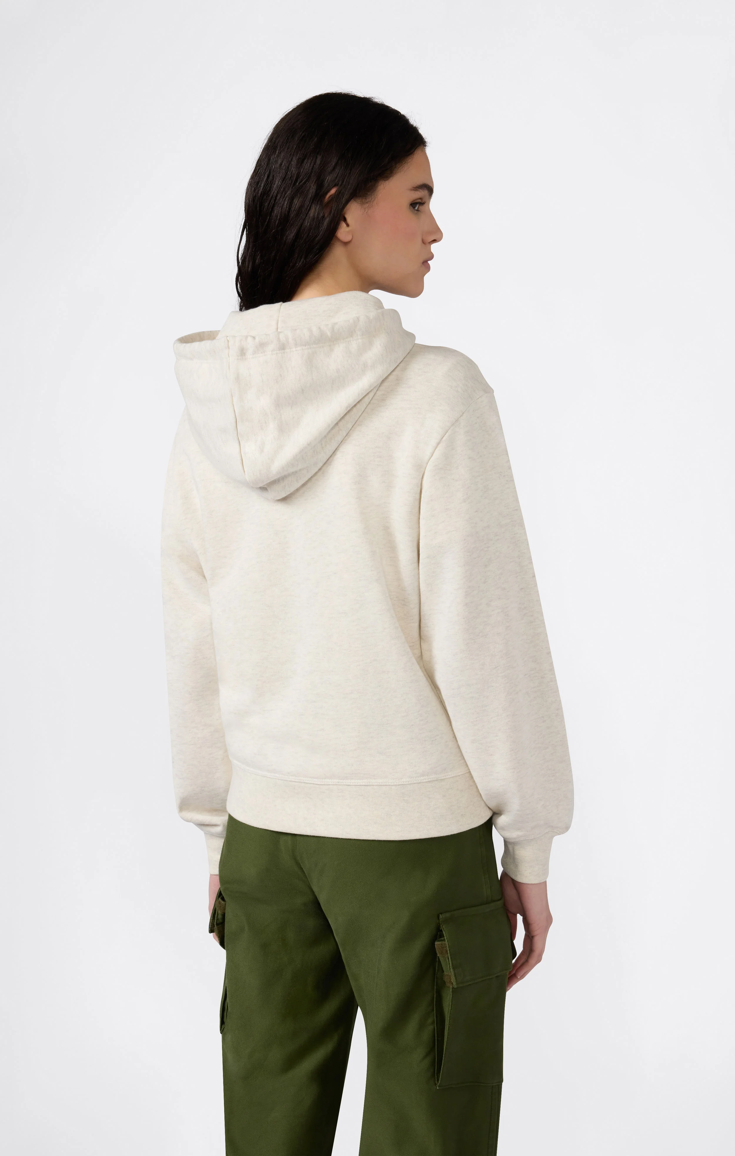Women’s Lightweight Hooded Sweatshirt with Tonal Embroidered Maxi Logo Icons - Image 3