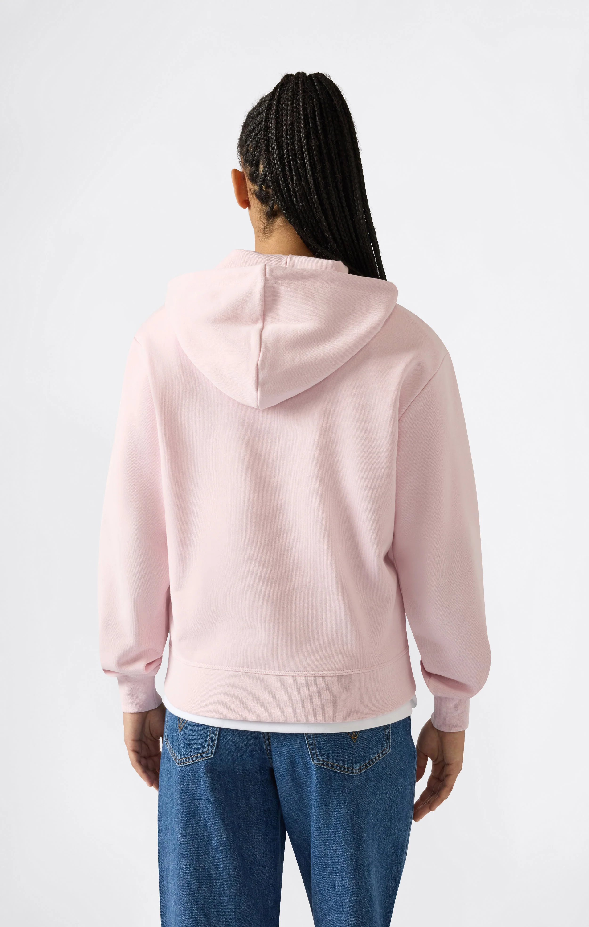 Women’s Lightweight Hooded Sweatshirt with Tonal Embroidered Maxi Logo Icons - Image 3