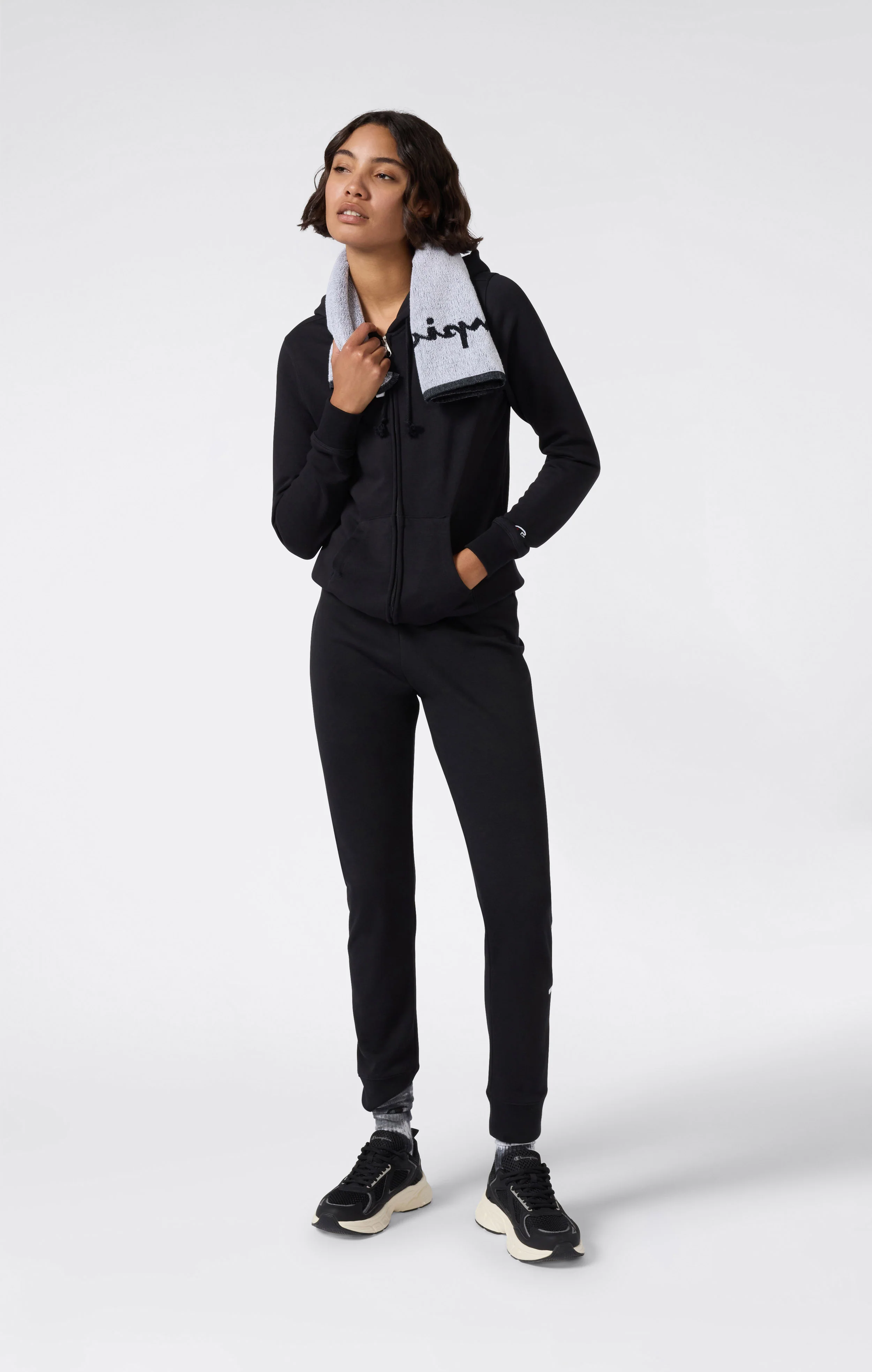 Women’s Lightweight Jogger Pants with Rib Cuffs and Maxi Printed Logo - Image 3