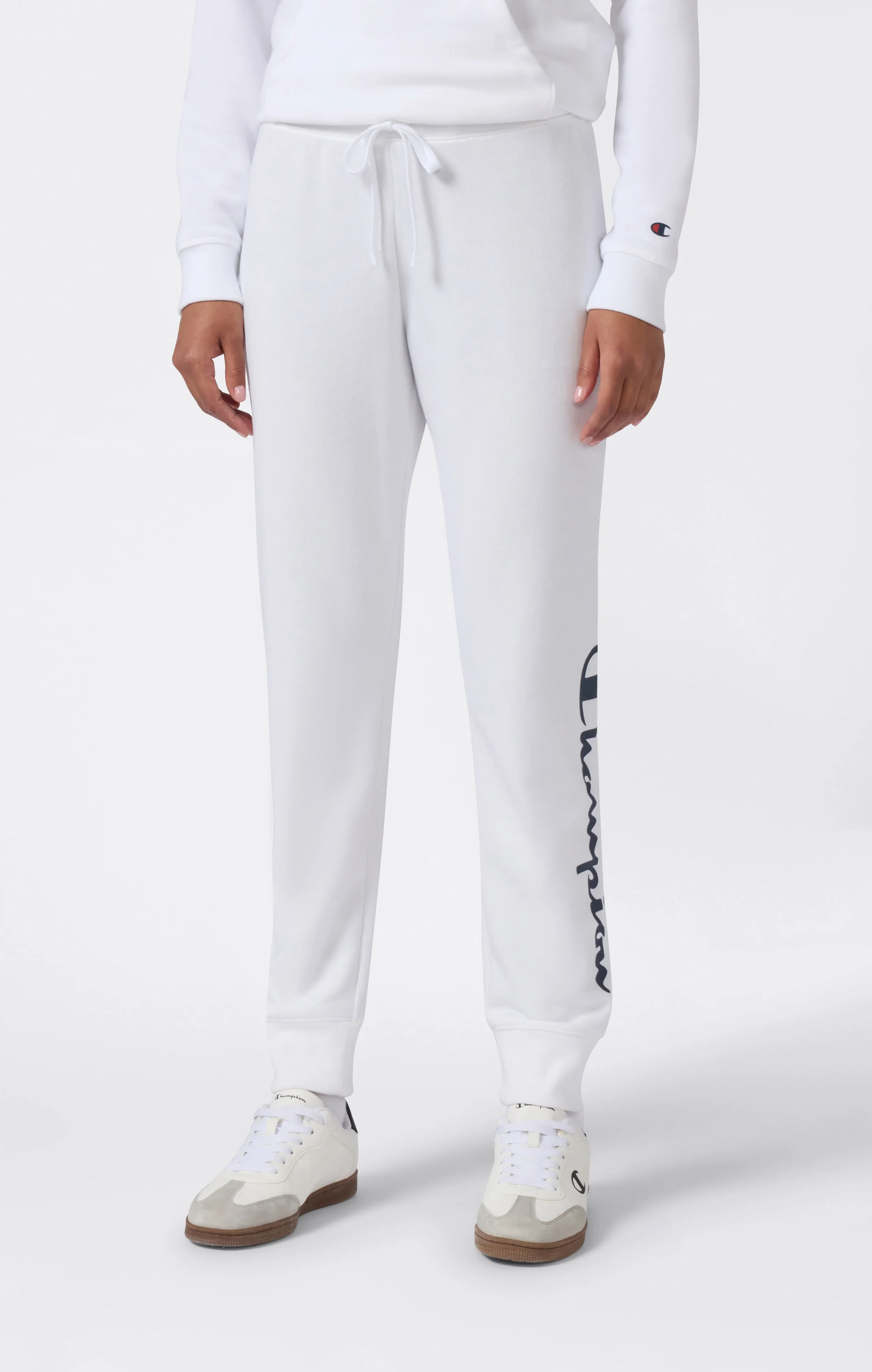 Women’s Lightweight Jogger Pants with Rib Cuffs and Maxi Printed Logo - Image 2